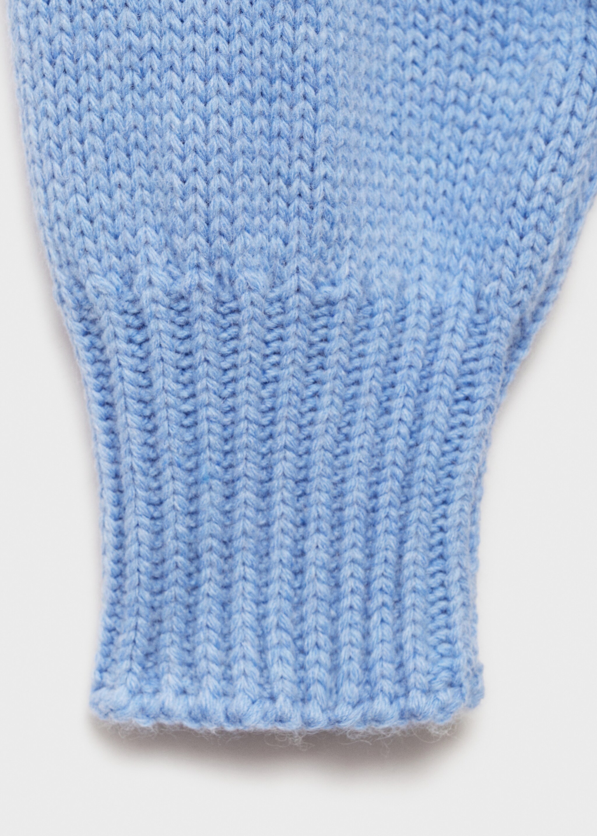 Round-neck knitted sweater - Details of the article 0, Sky Blue. Ref: 77007734-00.