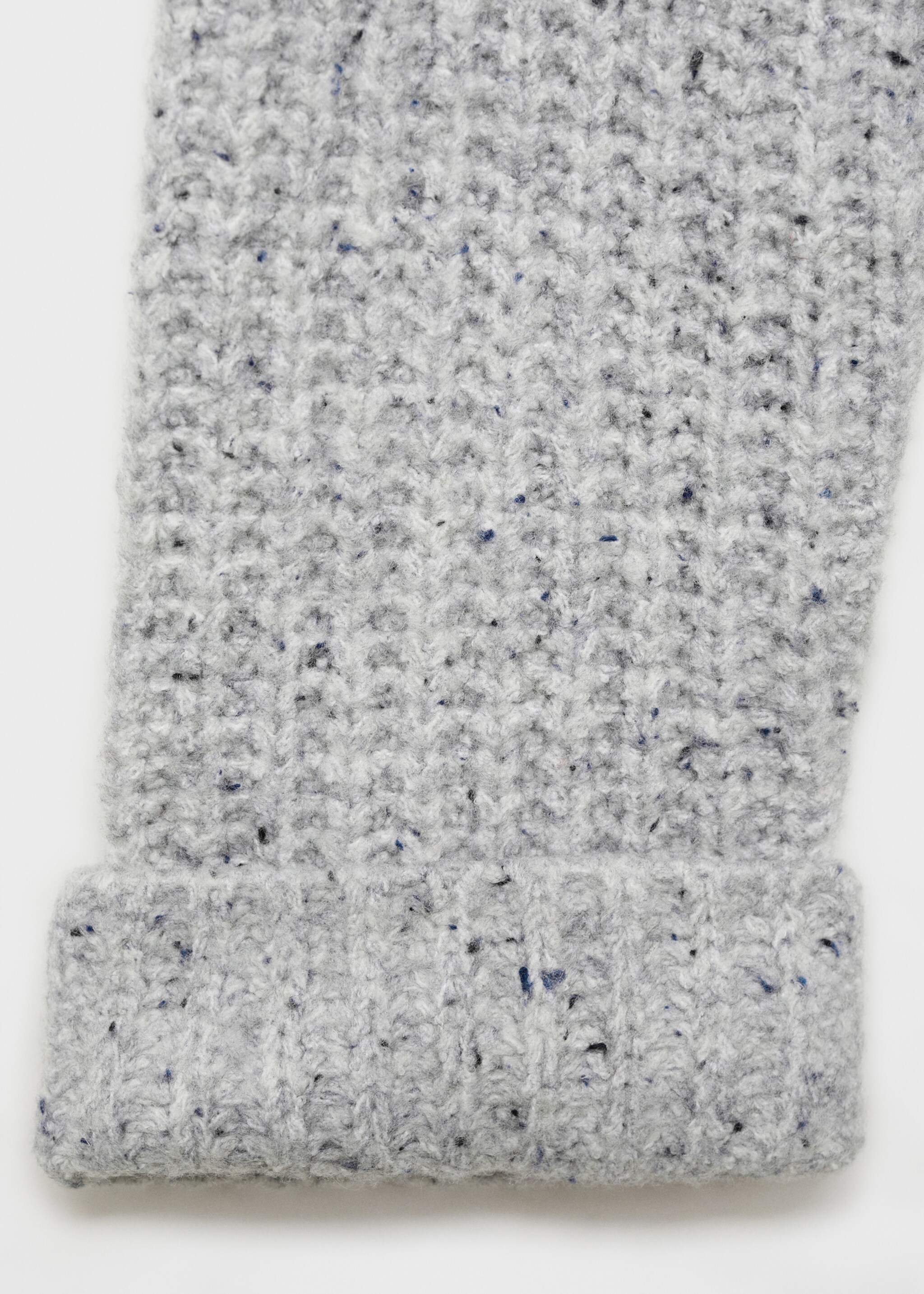 High neck sweater with zip - Details of the article 0, Medium Heather Grey. Ref: 77007736-00.