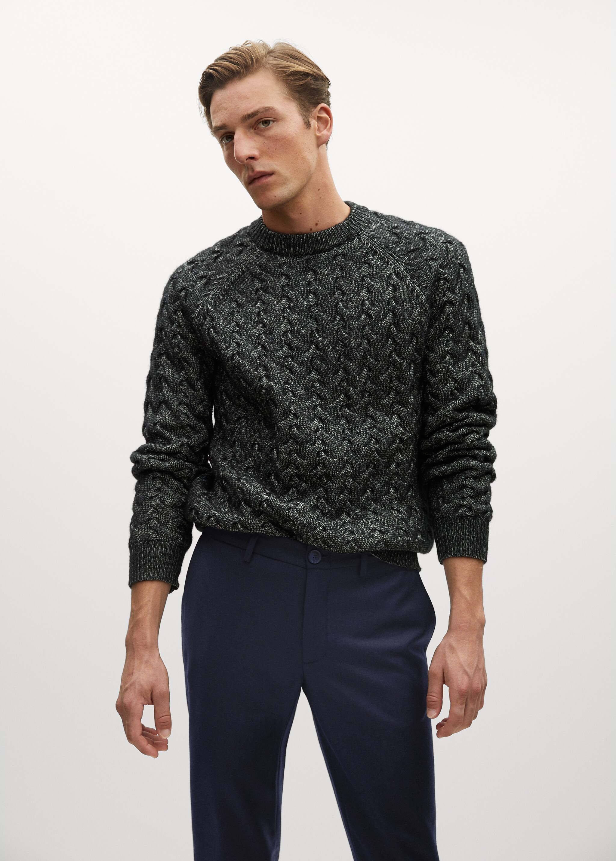 Vlněné kalhoty slim fit stretch - Detail zboží 2