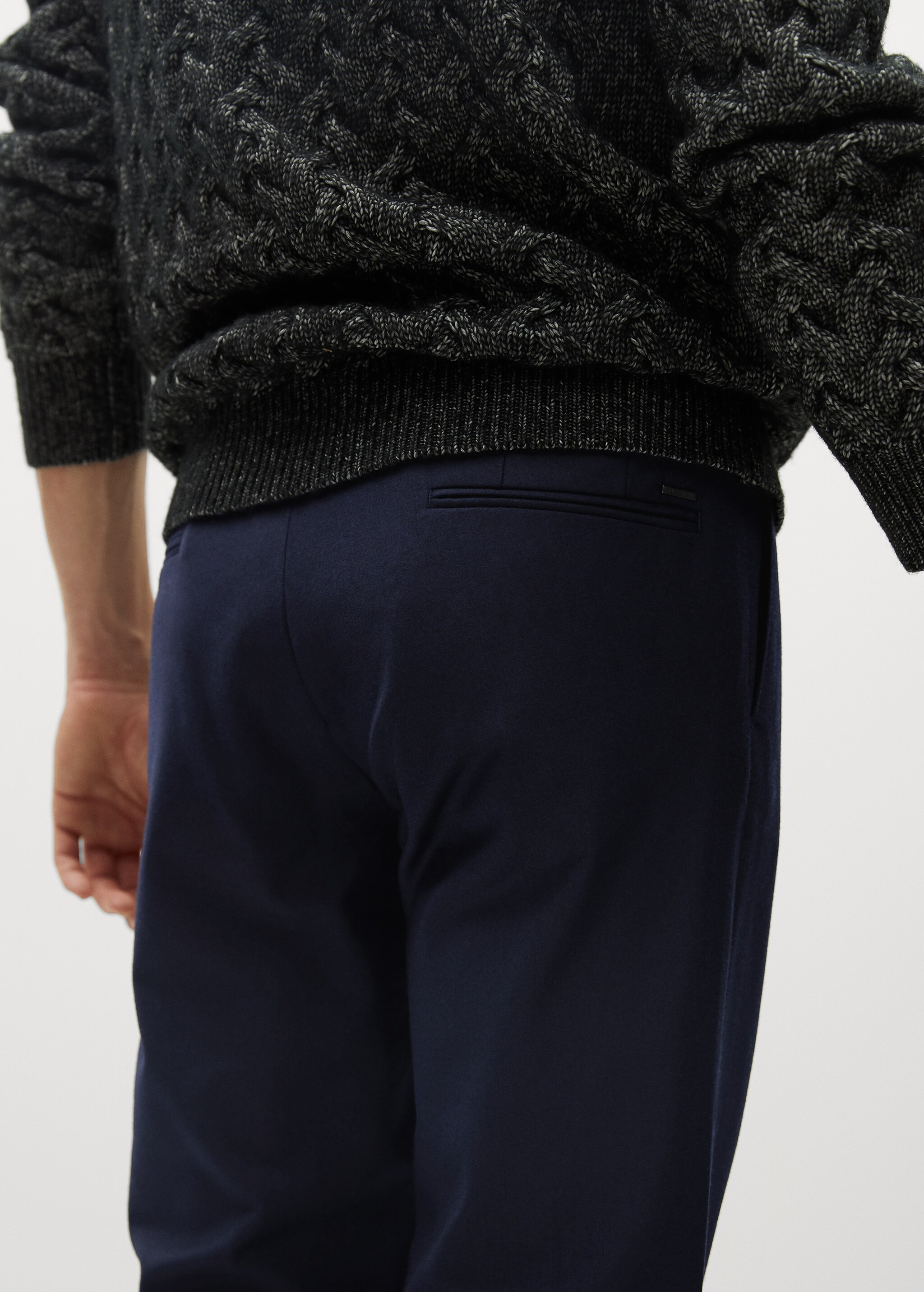 Vlněné kalhoty slim fit stretch - Detail zboží 3