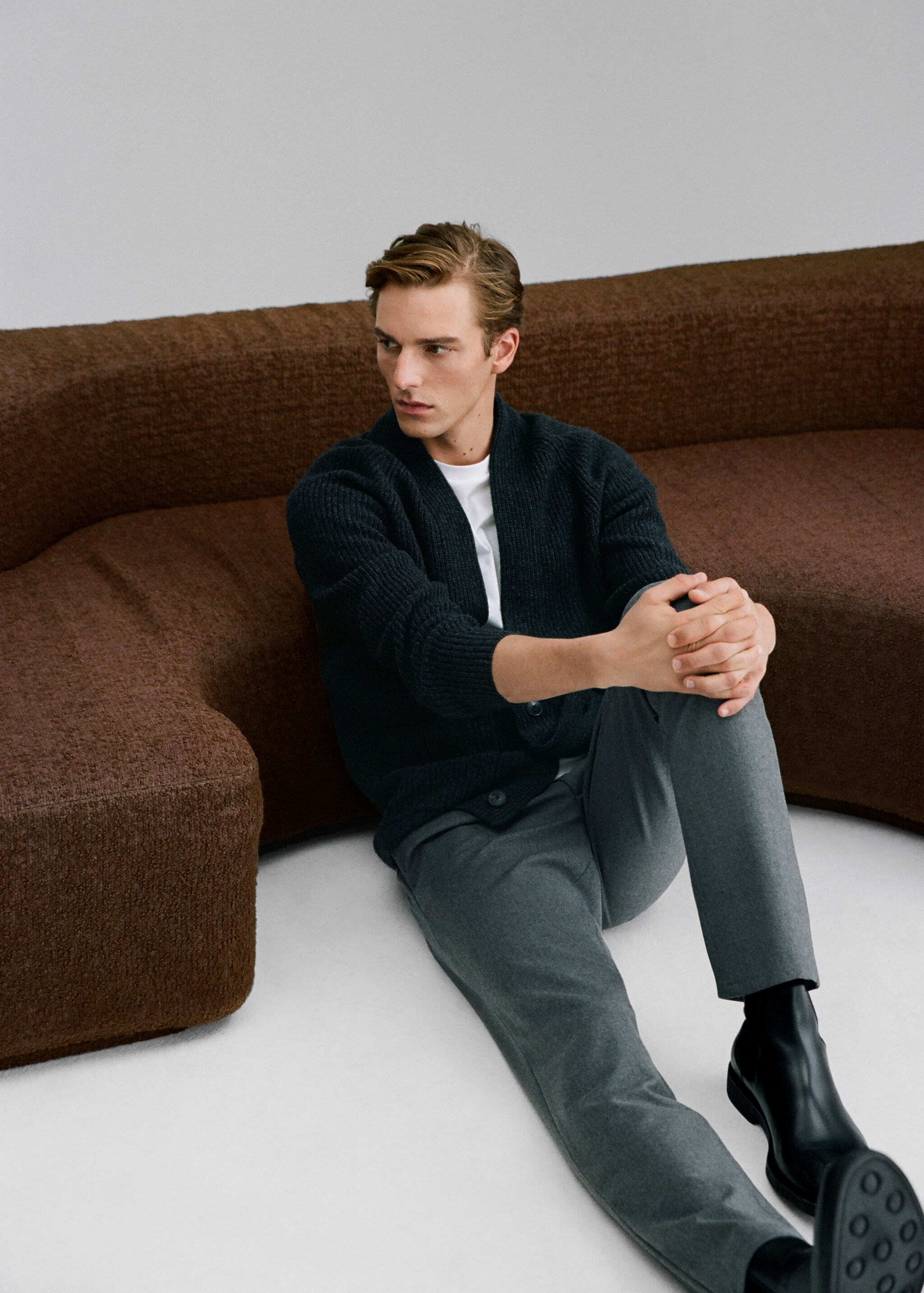 Vlněné kalhoty slim fit stretch - Detail zboží 5