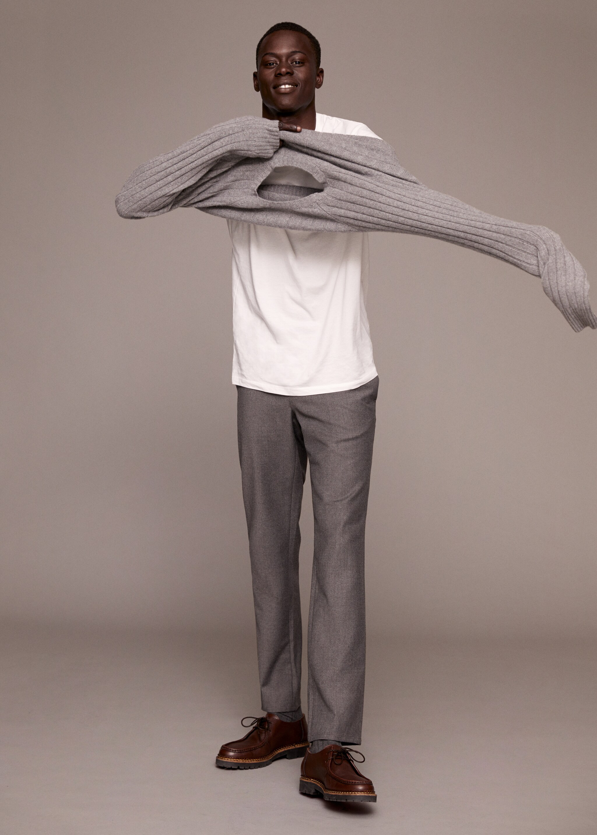 Vlněné kalhoty slim fit stretch - Detail zboží 6