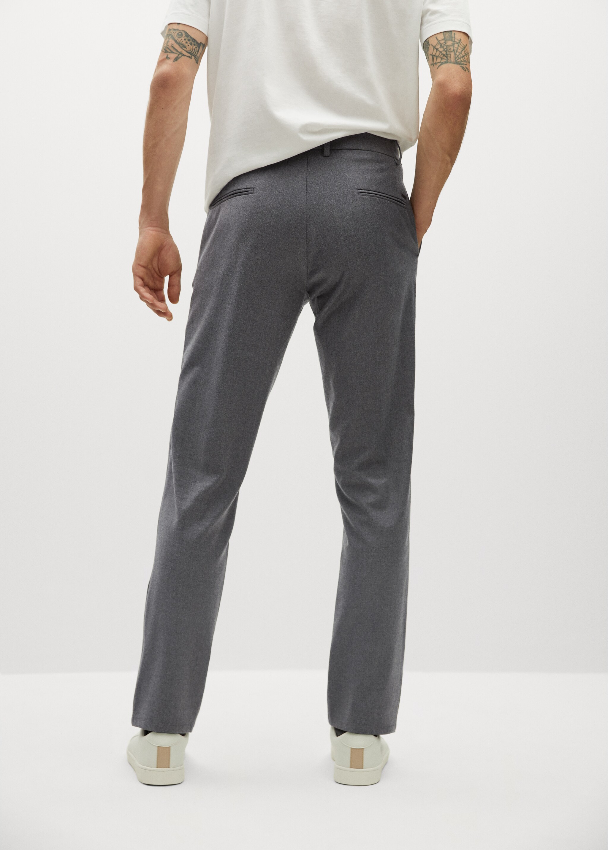 Vlněné kalhoty slim fit stretch - Zadní strana zboží