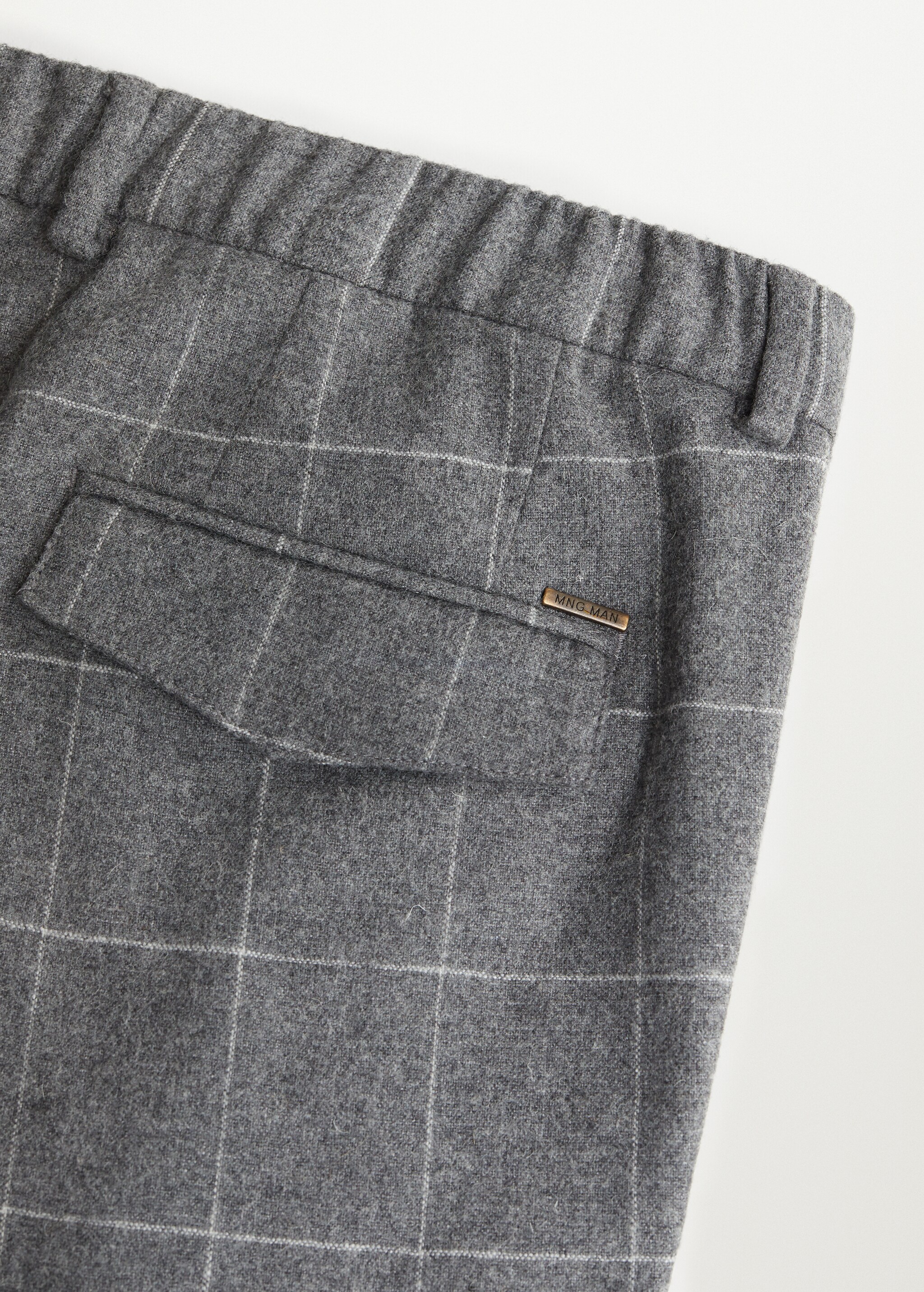 Pantalón traje slim fit lana cuadros - Detalle del artículo 7