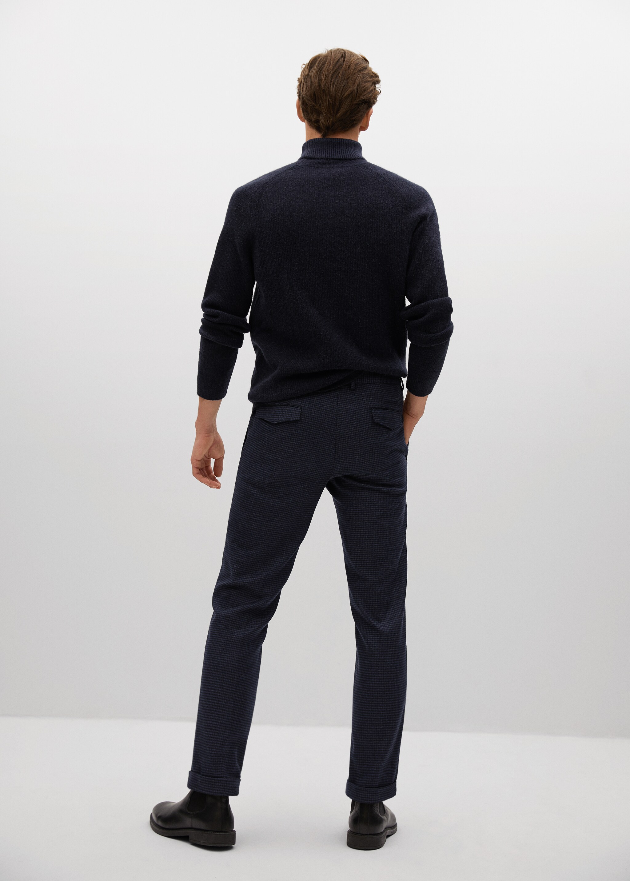 Pantalón lana micro pata de gallo - Reverso del artículo