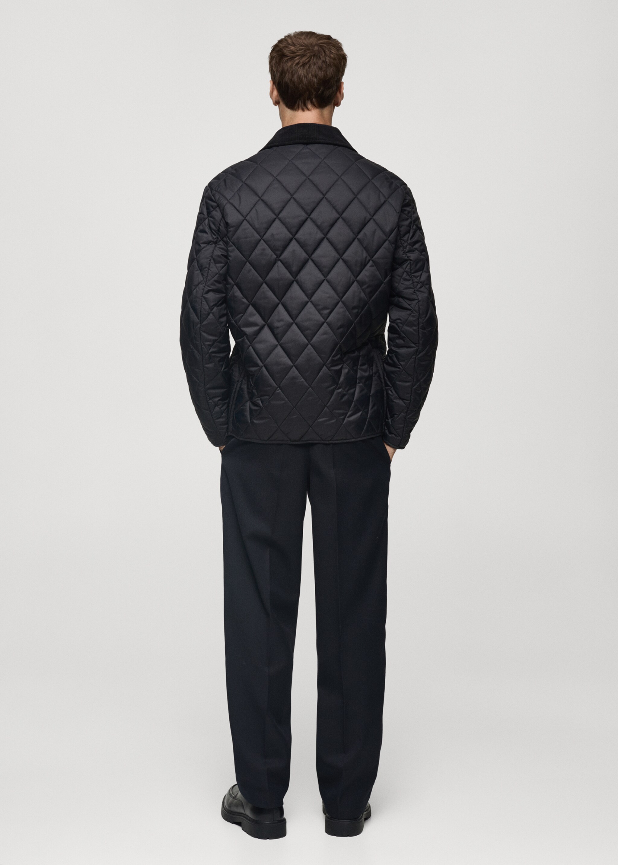 Water-repellent quilted jacket - Reverse of the article, Dark Navy. Ref: 77007920-00.