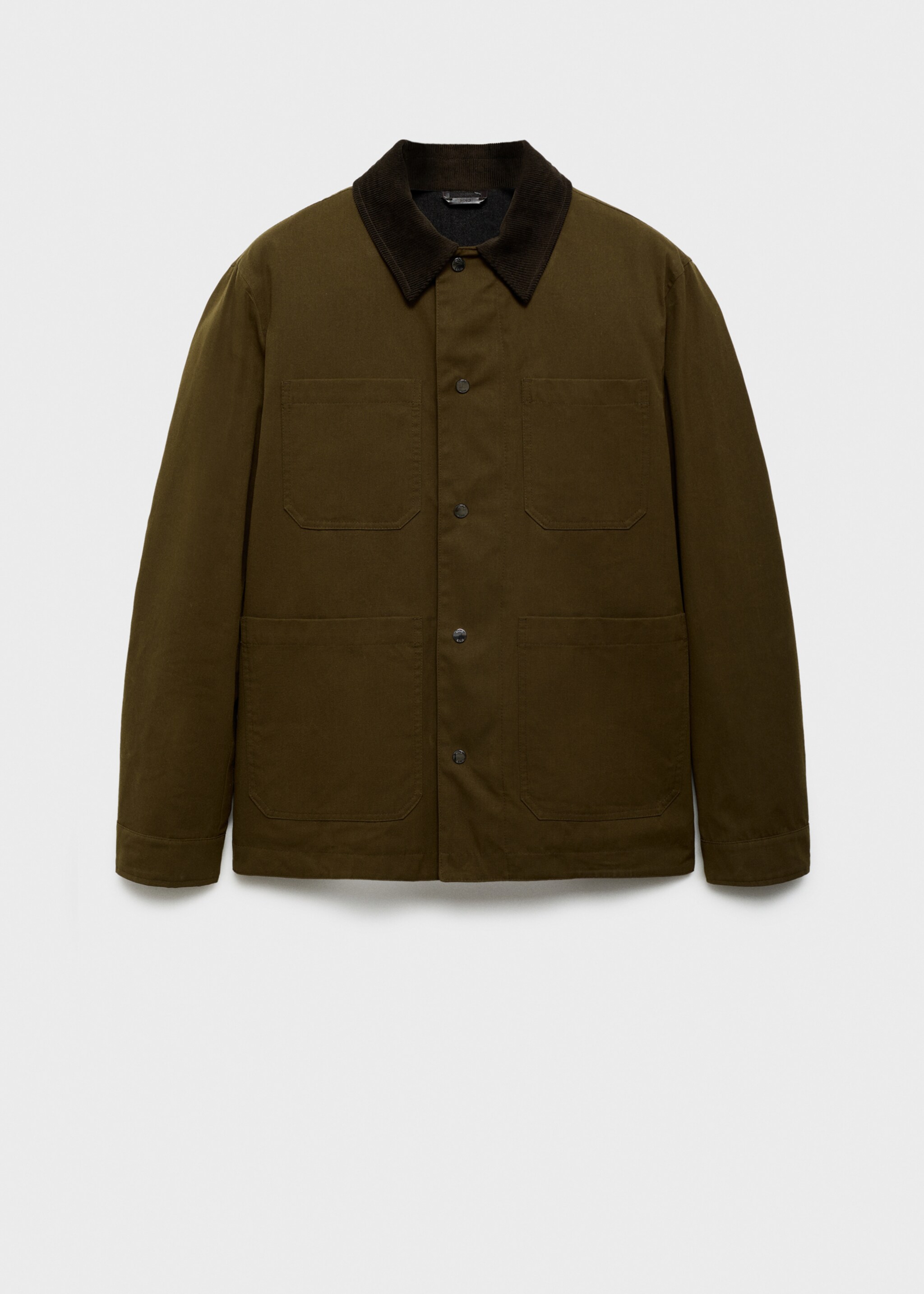 Water-repellent cotton jacket - Article without model, Khaki. Ref: 77007923-00.