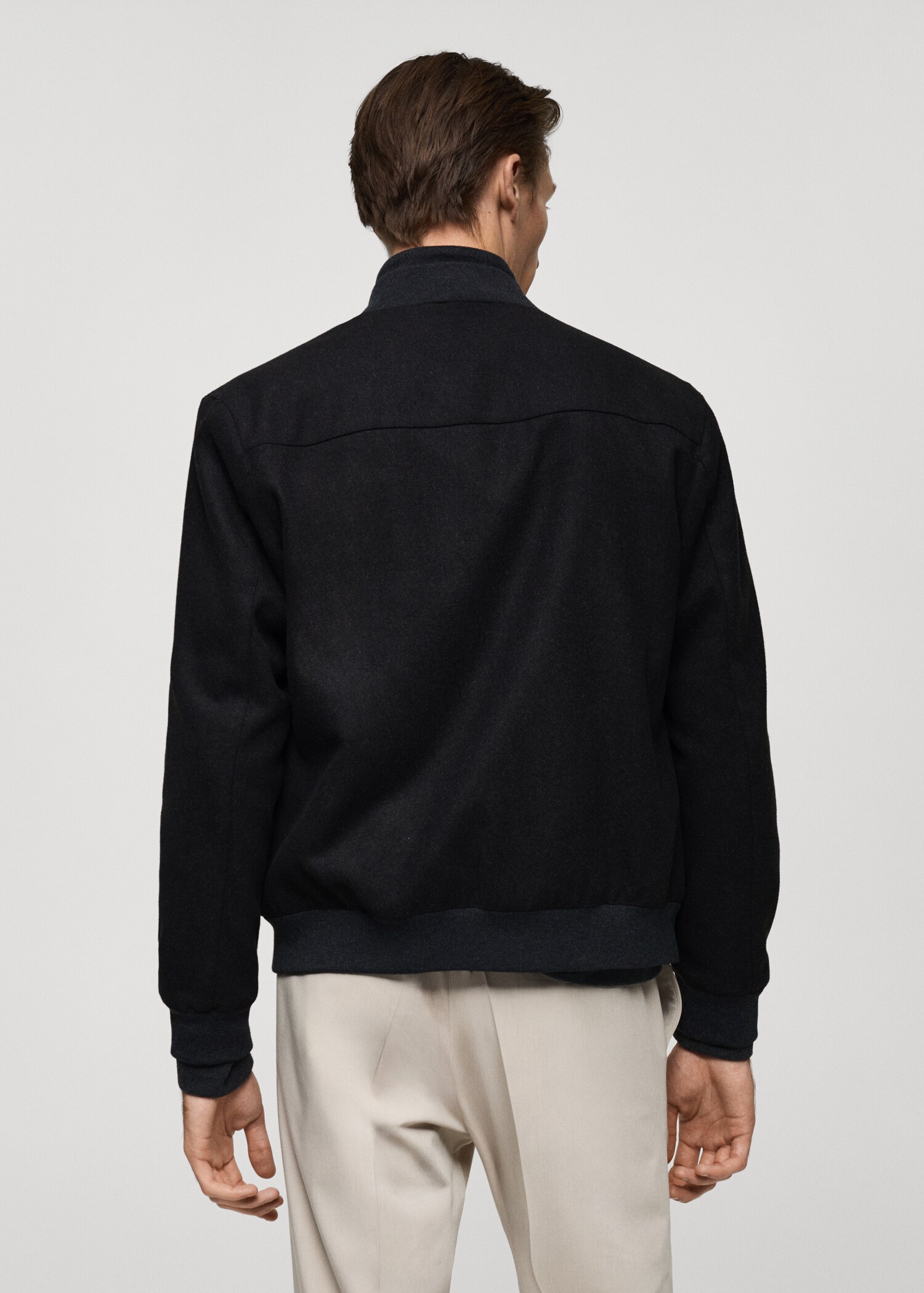 Recycled-wool bomber jacket - Reverse of the article