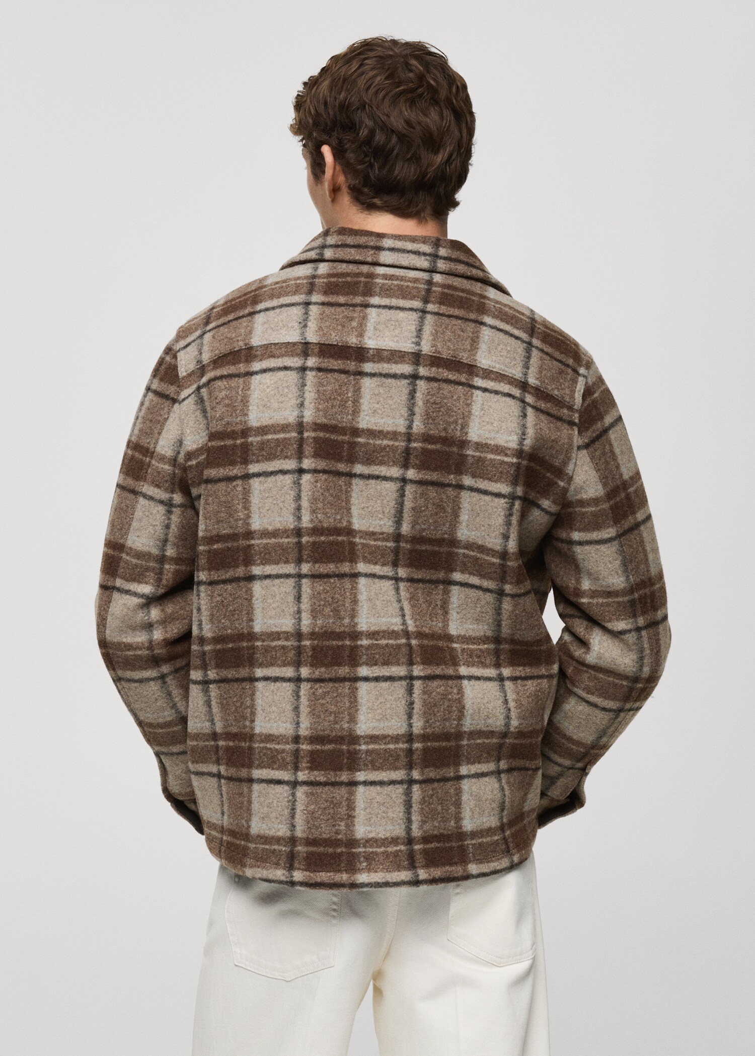 Kariertes Flanell-Overshirt - Rückseite des Artikels