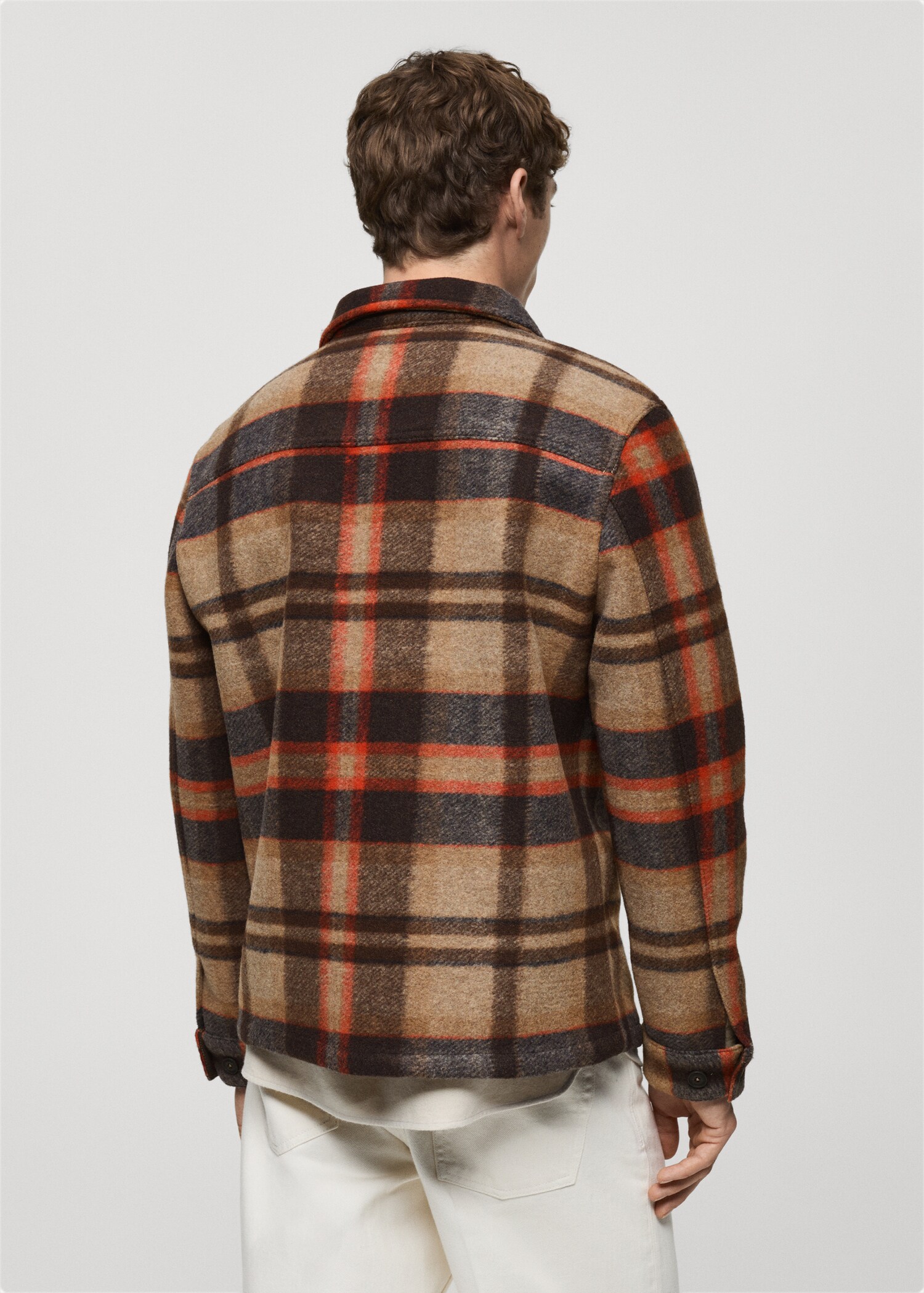 Kariertes Flanell-Overshirt - Rückseite des Artikels
