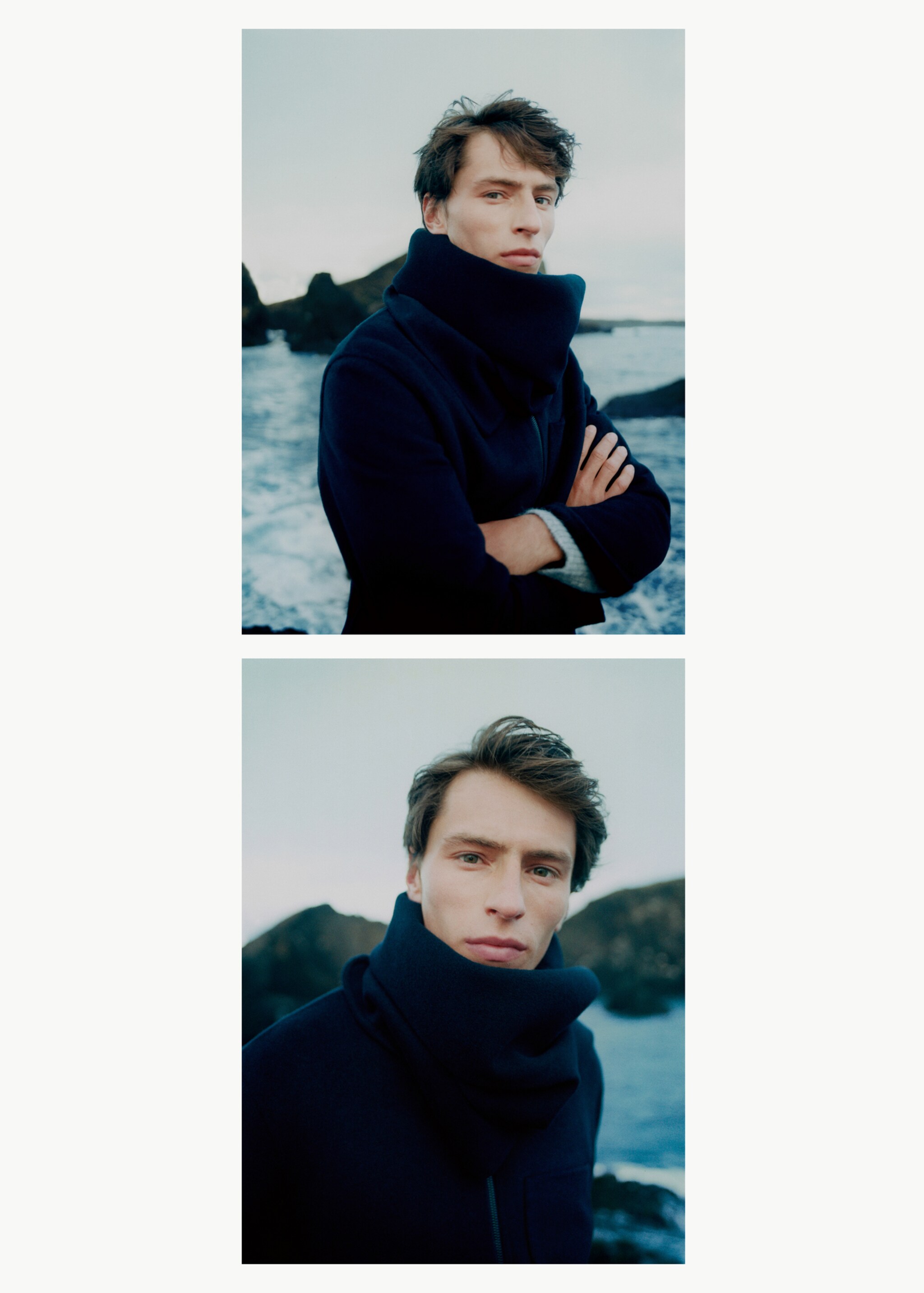 Handmade wool jacket with zip - Details of the article 3, Dark Navy. Ref: 77007926-00.