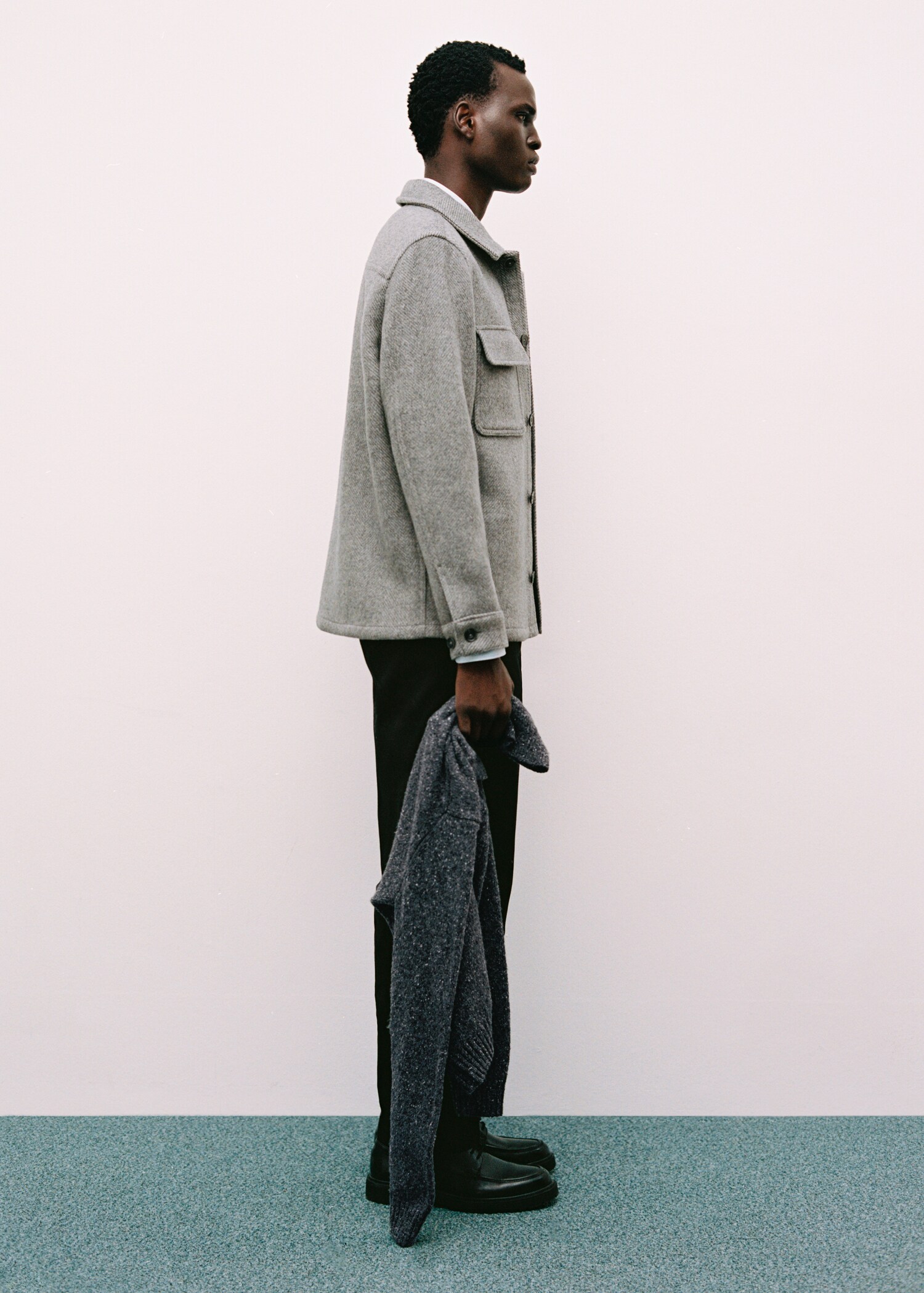 Recycled wool-blend overshirt - Details of the article 3