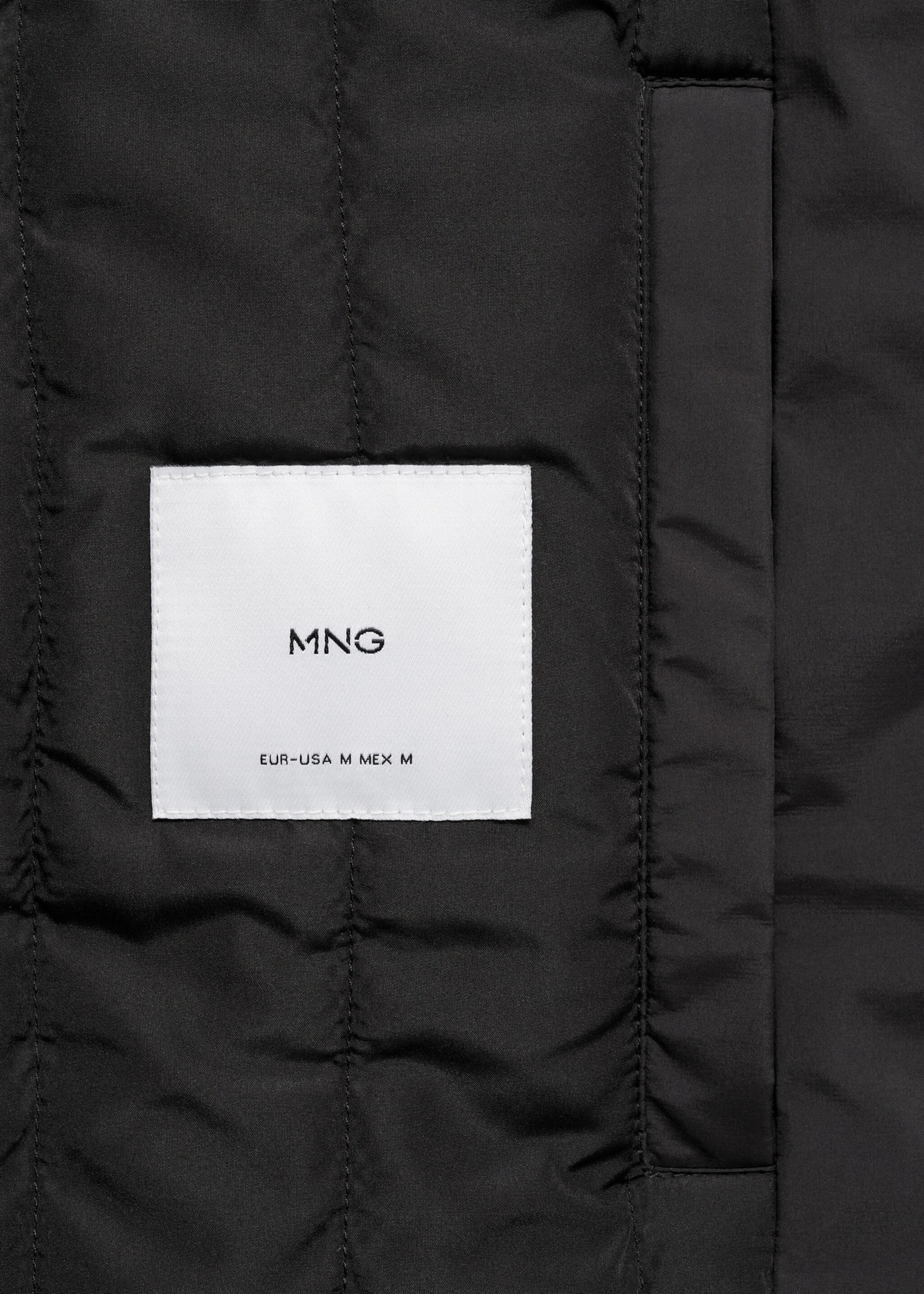 Regular fit quilted bomber - Details of the article 0, Black. Ref: 77007929-00.