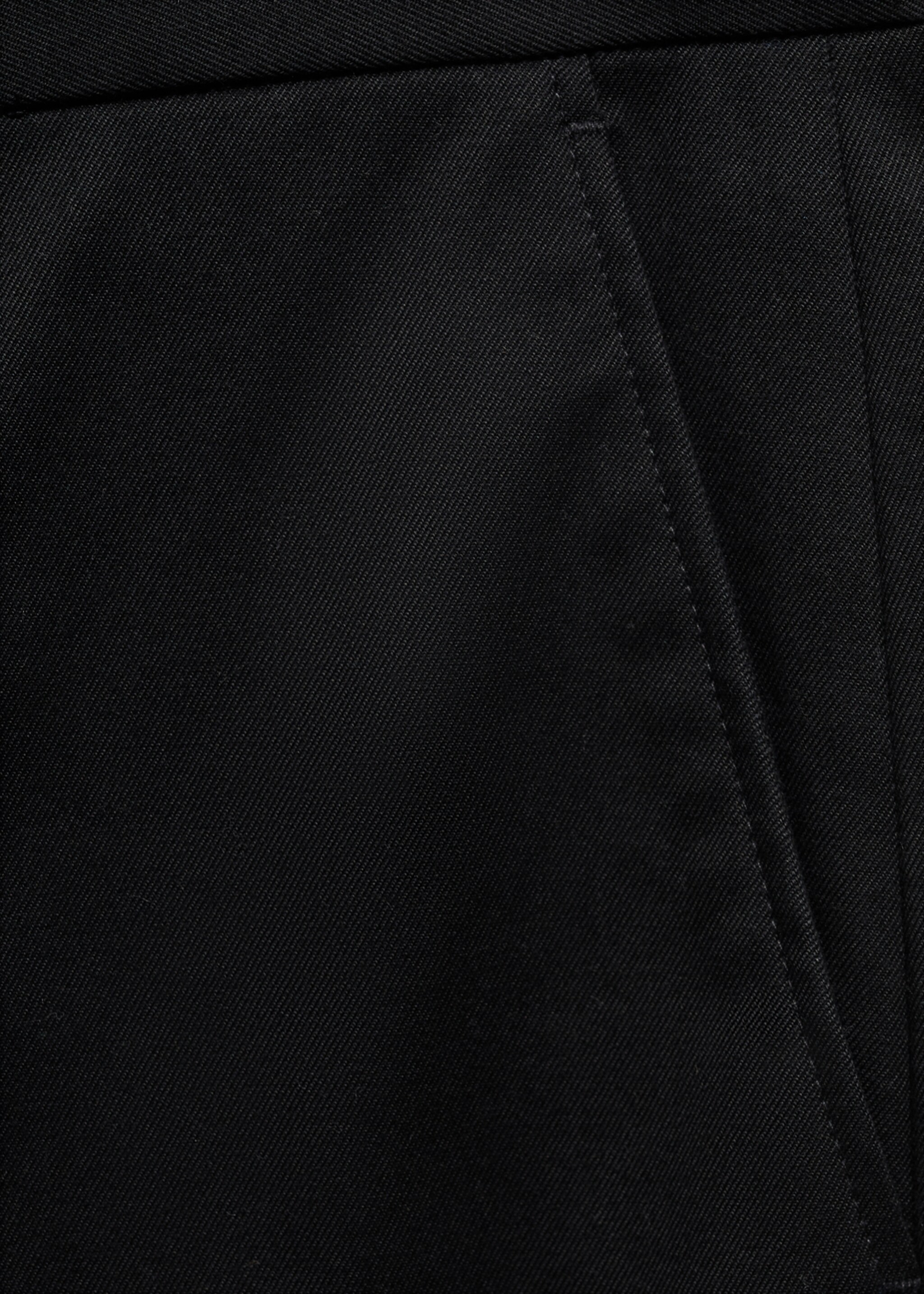 Straight Fit-Baumwollhose mit Kordel - Detail des Artikels 8, Schwarz. Ref: 77007930-00.