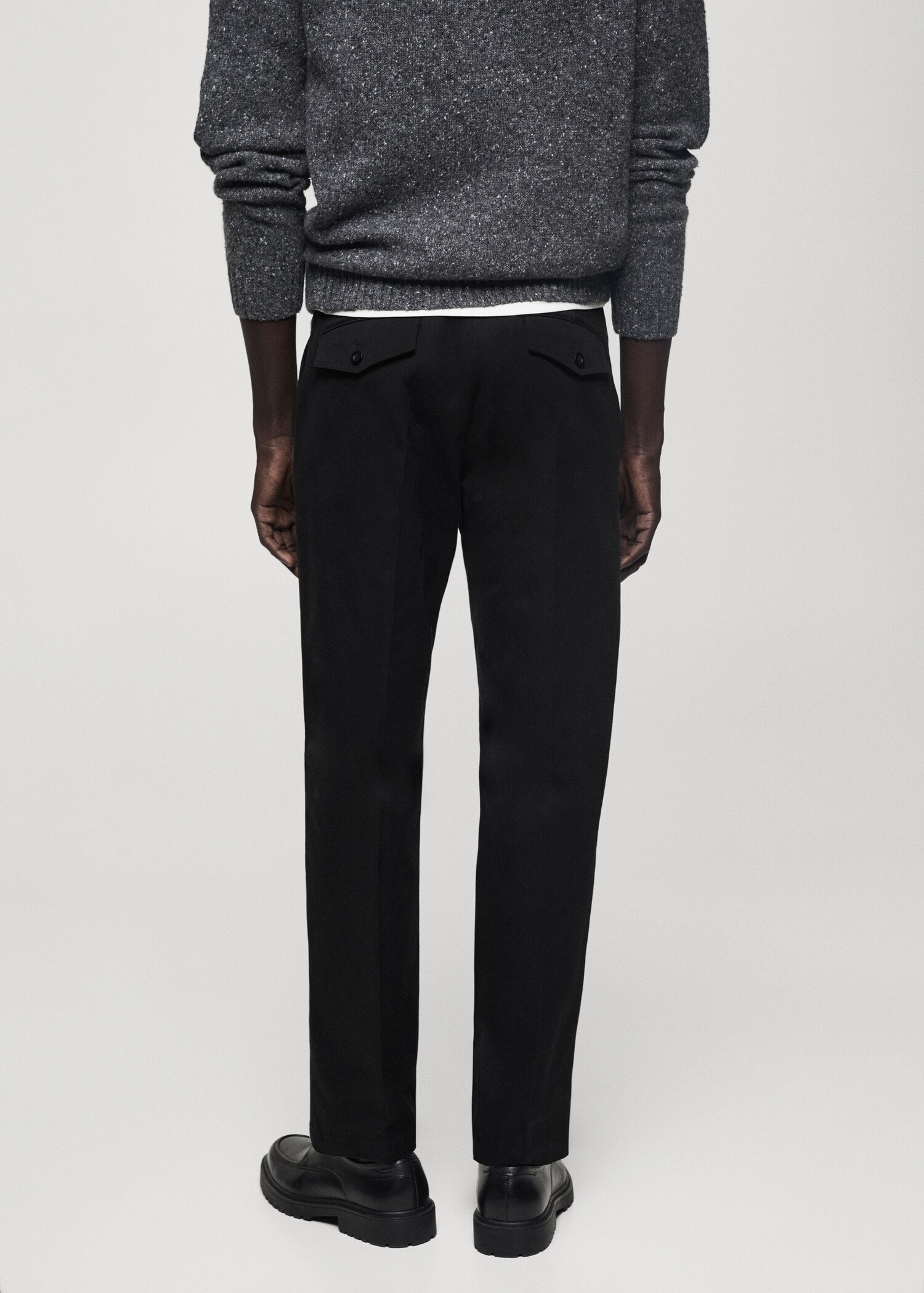 Pantalón algodón straight-fit cordón - Reverso del artículo