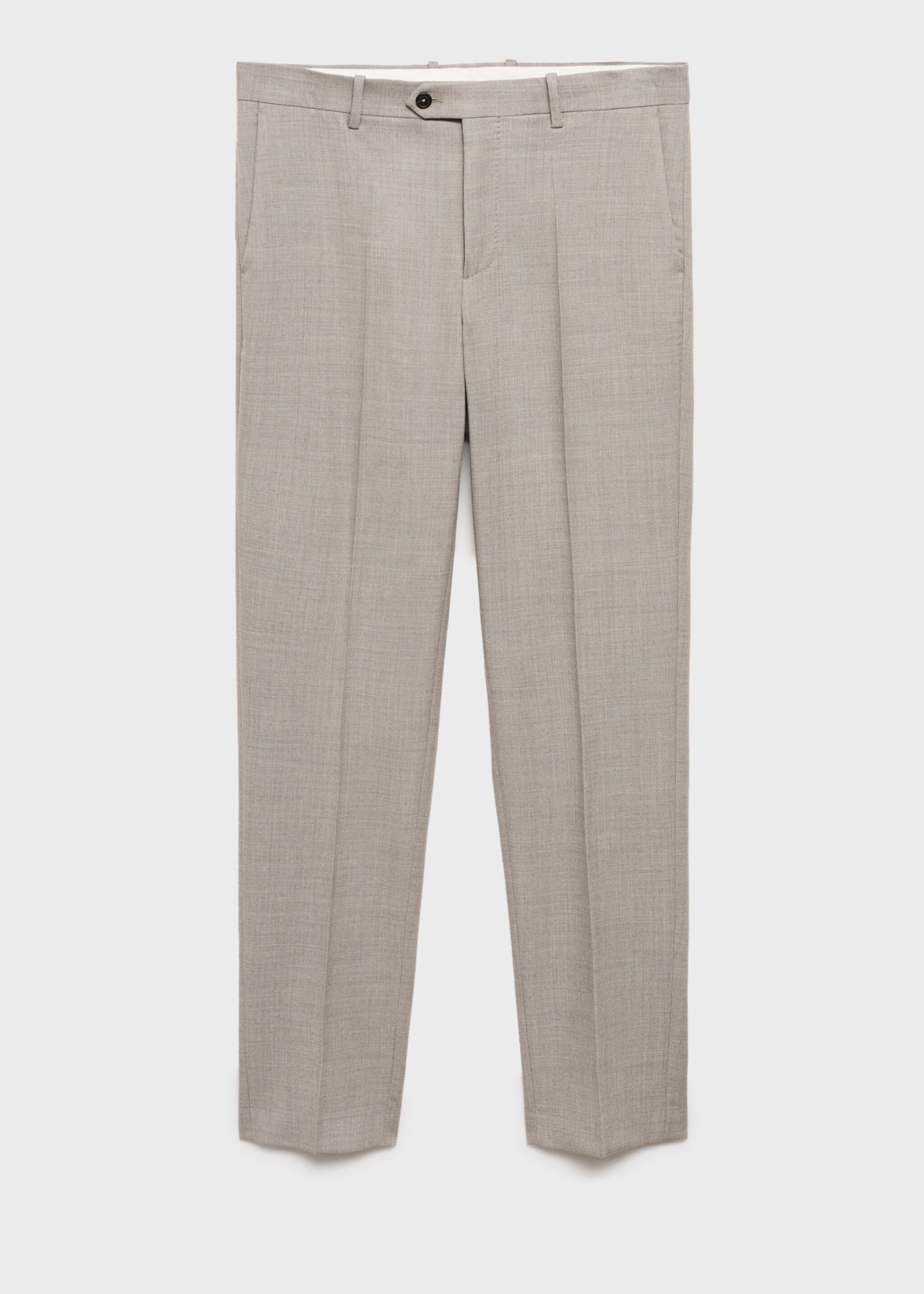 Pantalon 100 % laine vierge slim-fit - Article sans modèle, Gris vison. Ref: 77007932-00.