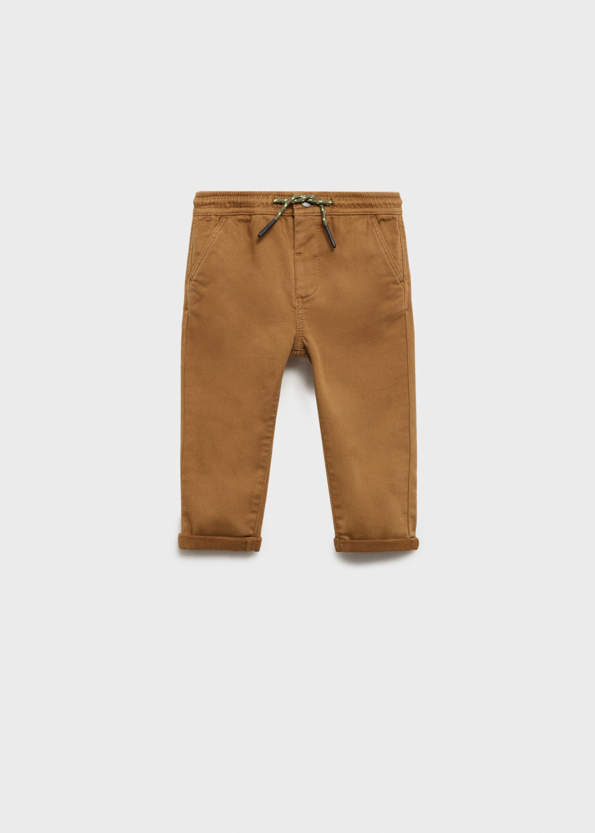 Elastic waist trousers - Article without model, Caramel. Ref: 77007933-00.