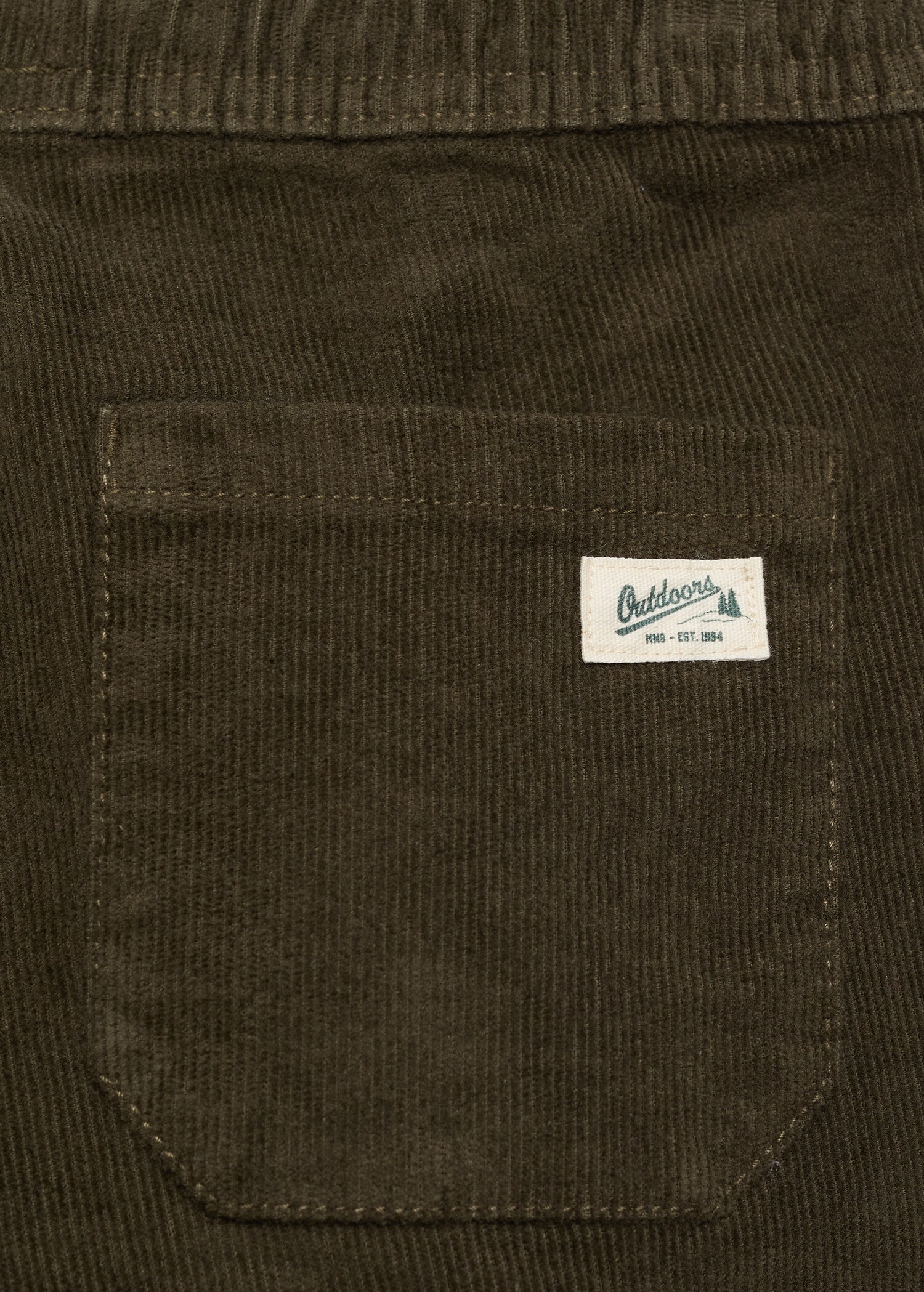 Corduroy trousers with elastic waist - Details of the article 0