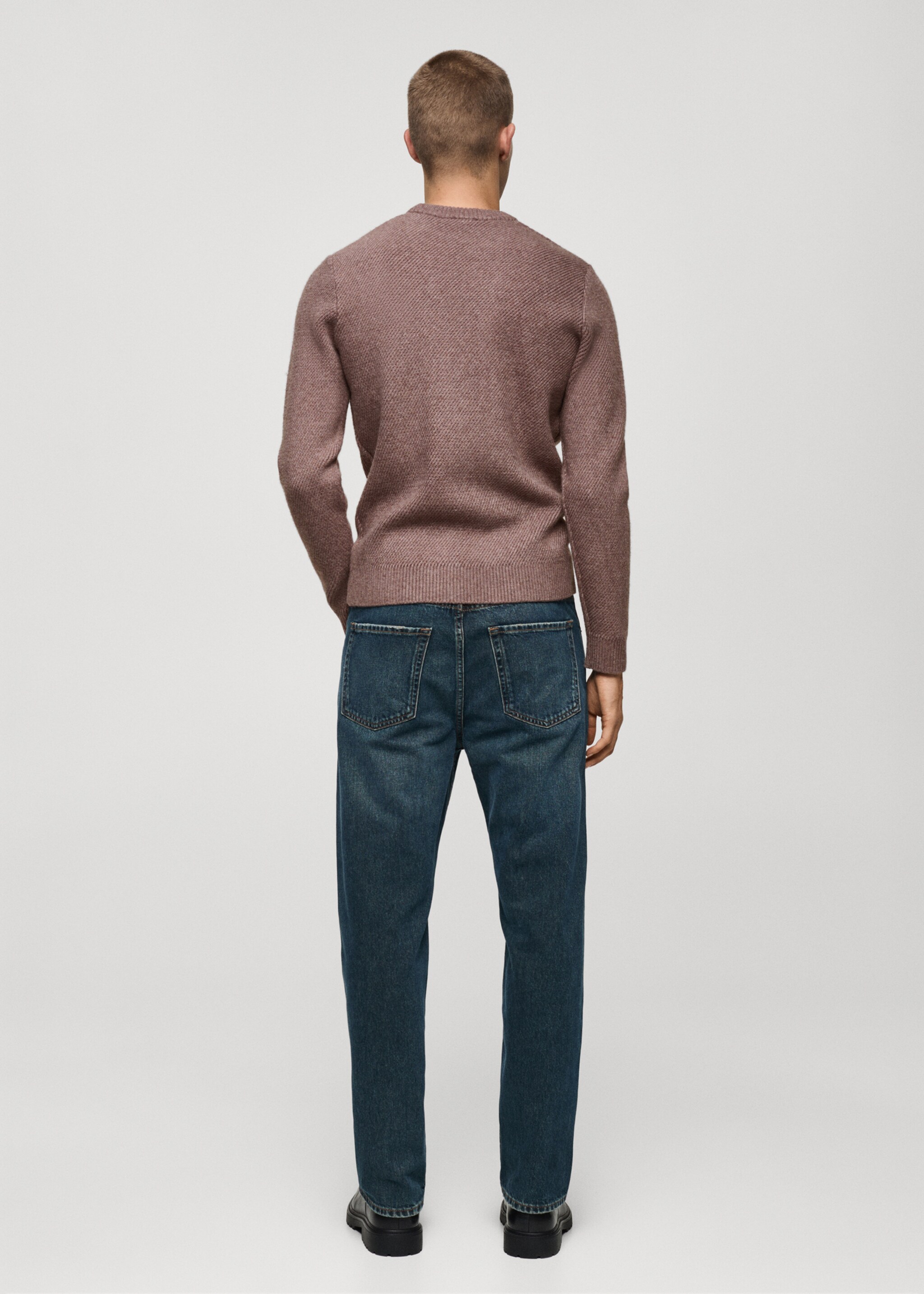 Pull-over maille regular-fit - Verso de l’article, Lavande. Ref: 77007939-00.