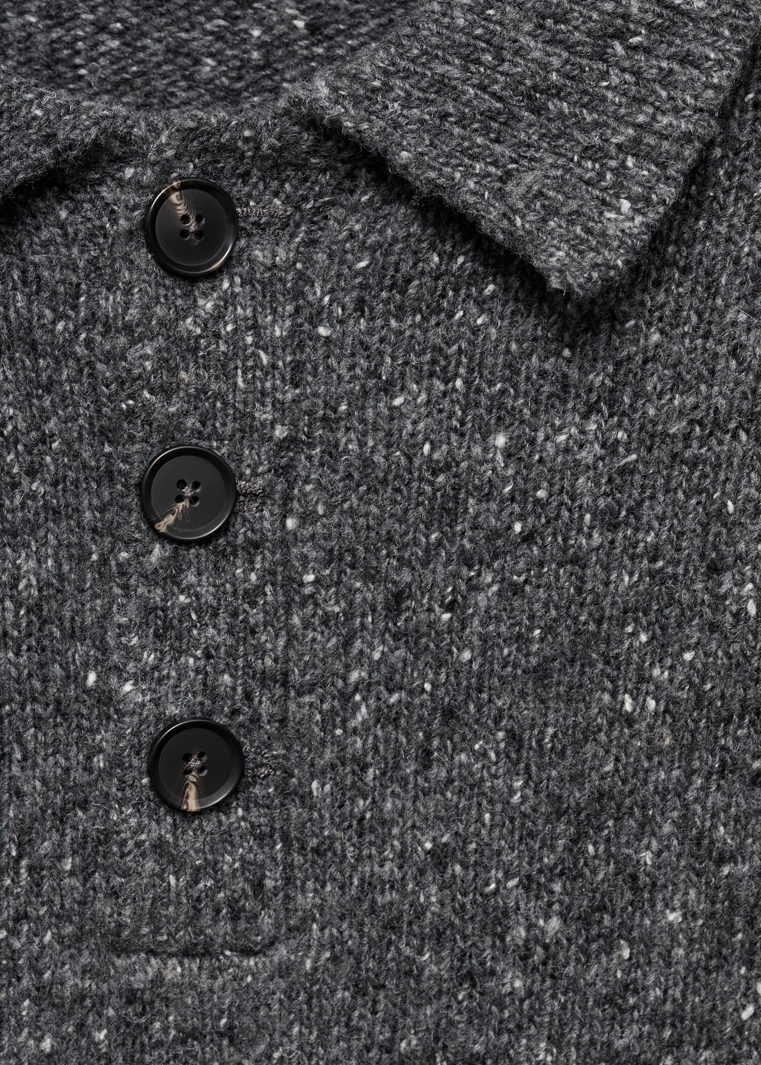 Polo maille laine chinée - Détail de l'article 8