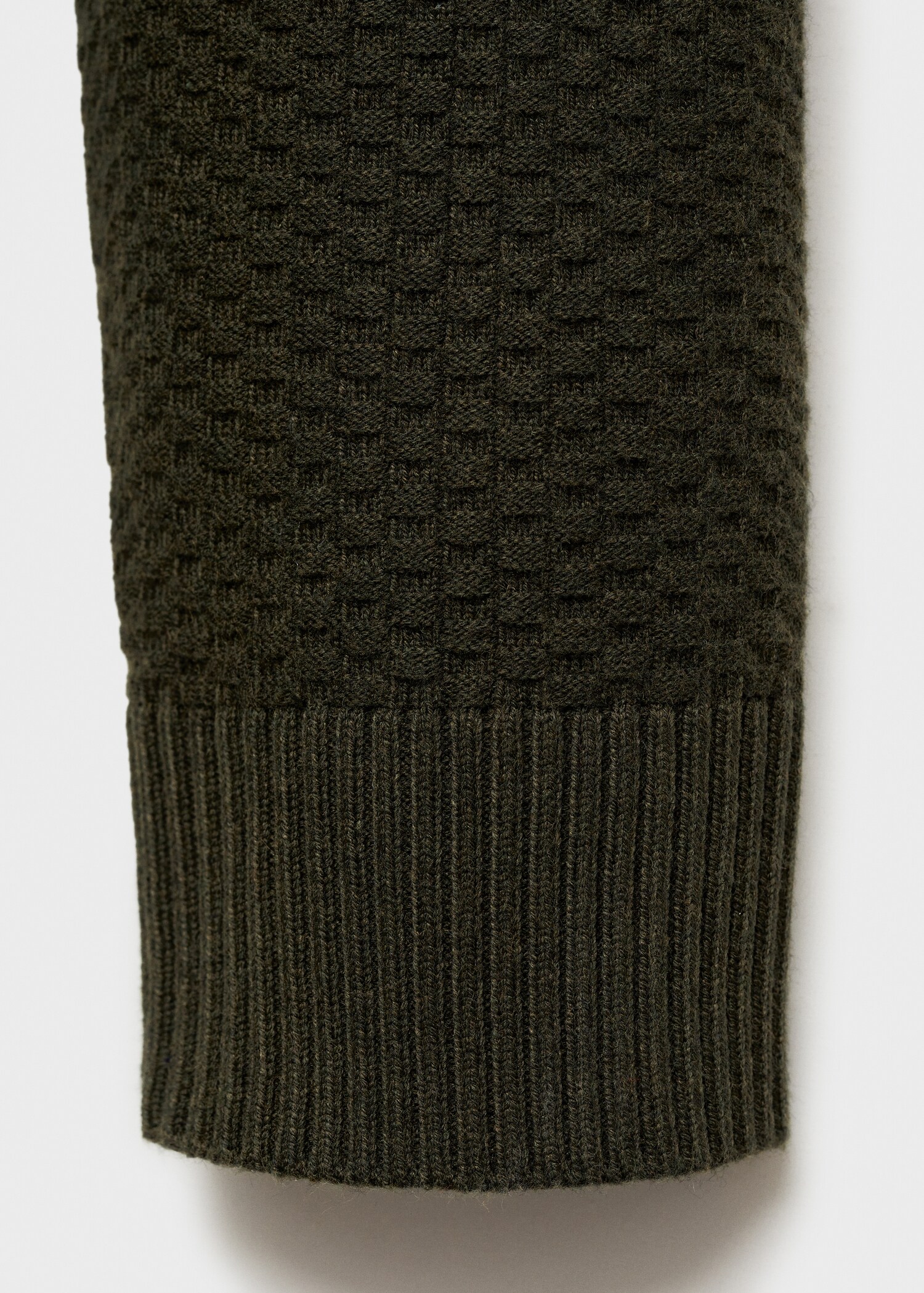 Strukturierter Pullover aus Baumwollgemisch mit Polo-Kragen - Detail des Artikels 0