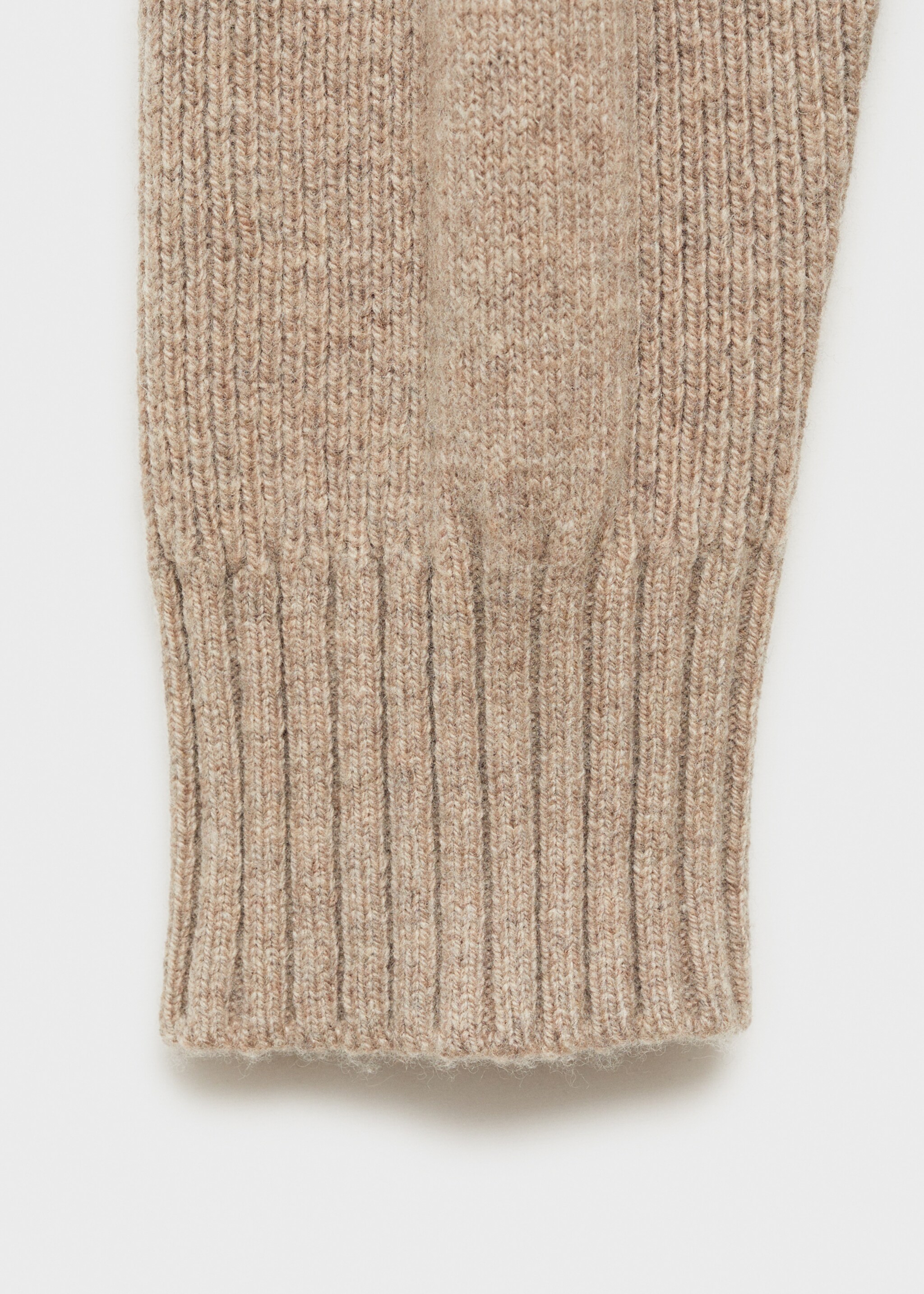 Knitted sweater with wool structure - Details of the article 0, Mink Grey. Ref: 77007946-00.