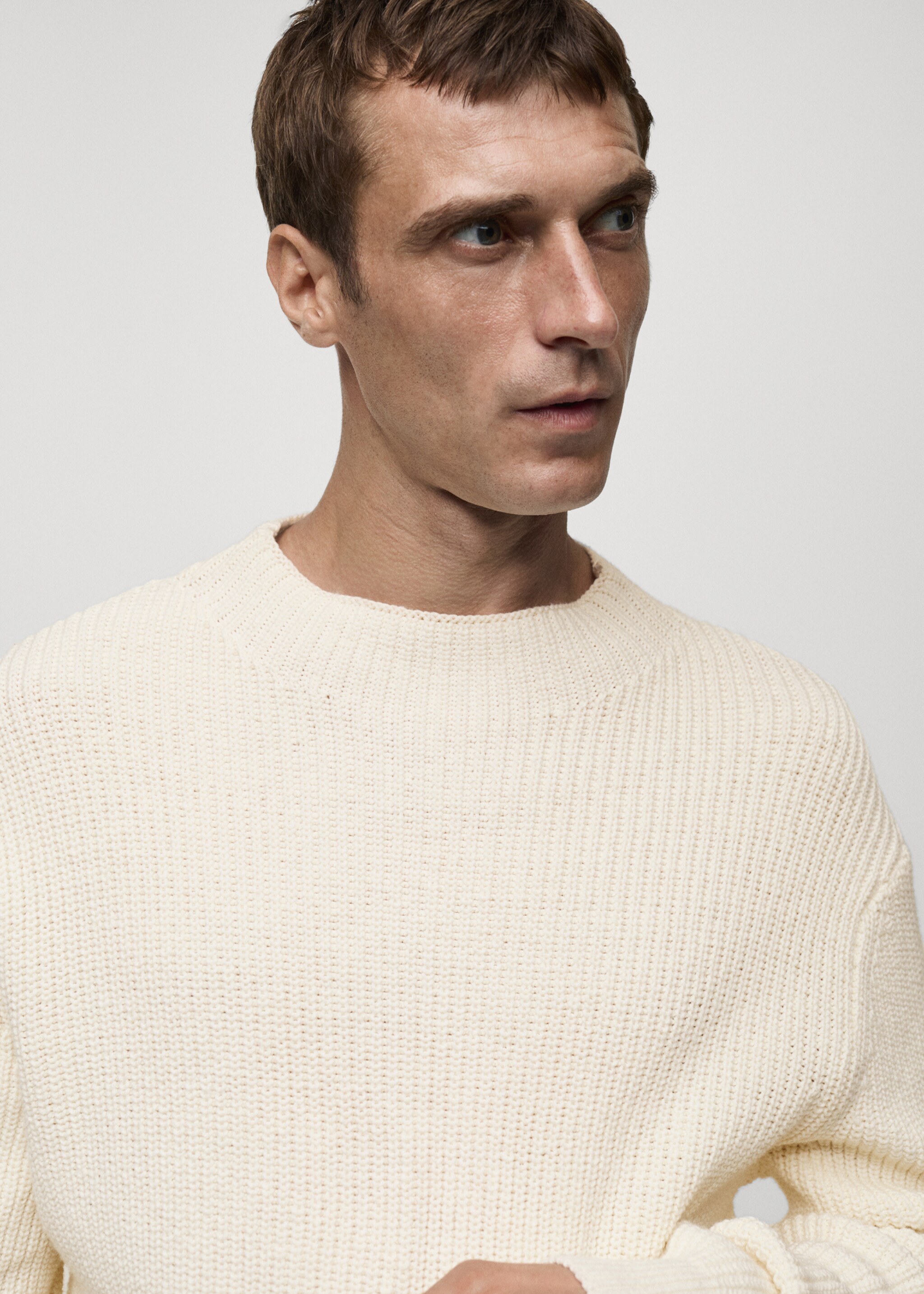 Jersey maglia cotone - Dettaglio dell'articolo 1, Bianco sporco. Ref: 77007947-00.