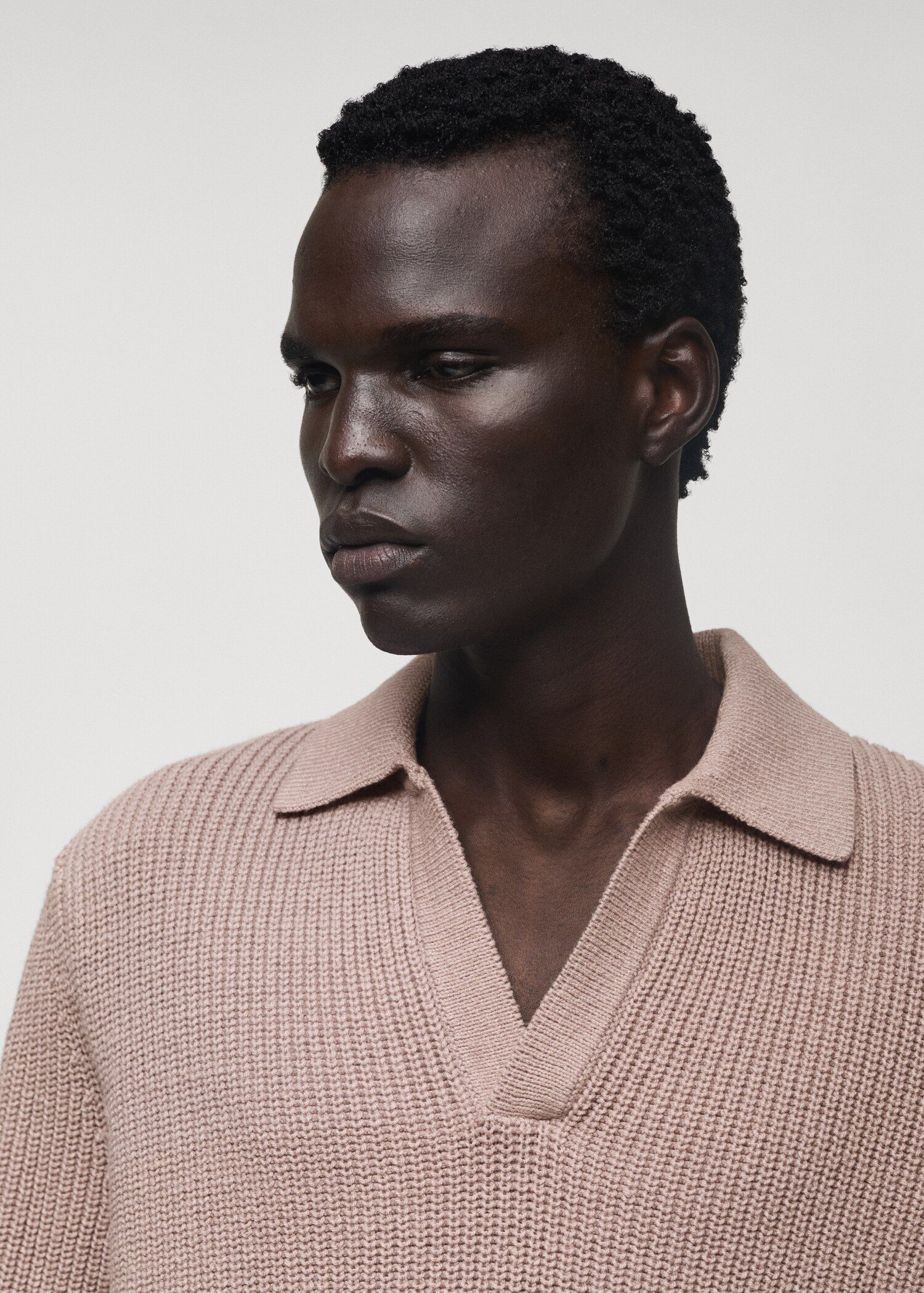 Cotton knitted polo shirt - Details of the article 1