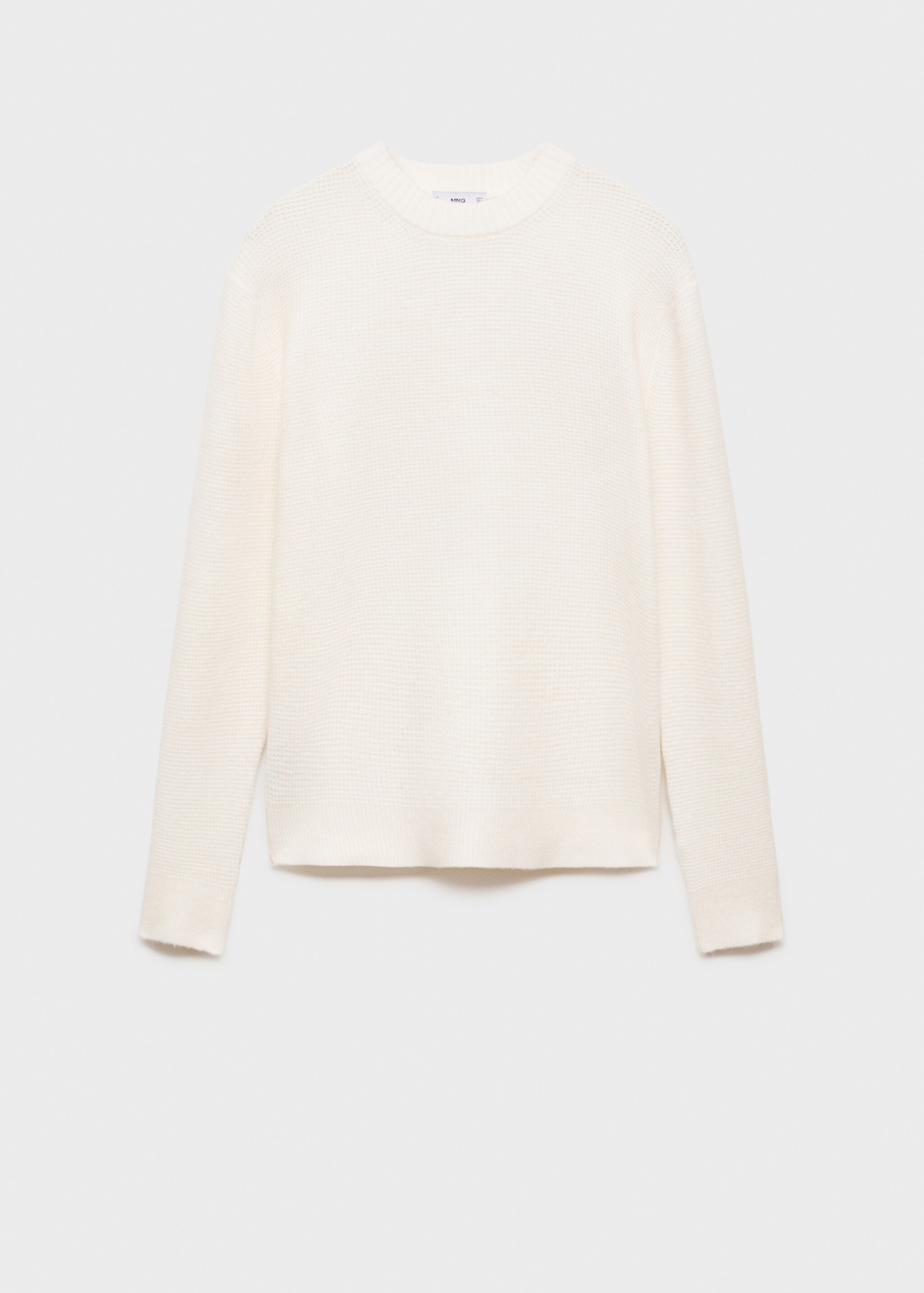 Jersey punto estructura cuadrillé - Artículo sin modelo, Blanco roto. Ref: 77007950-00.