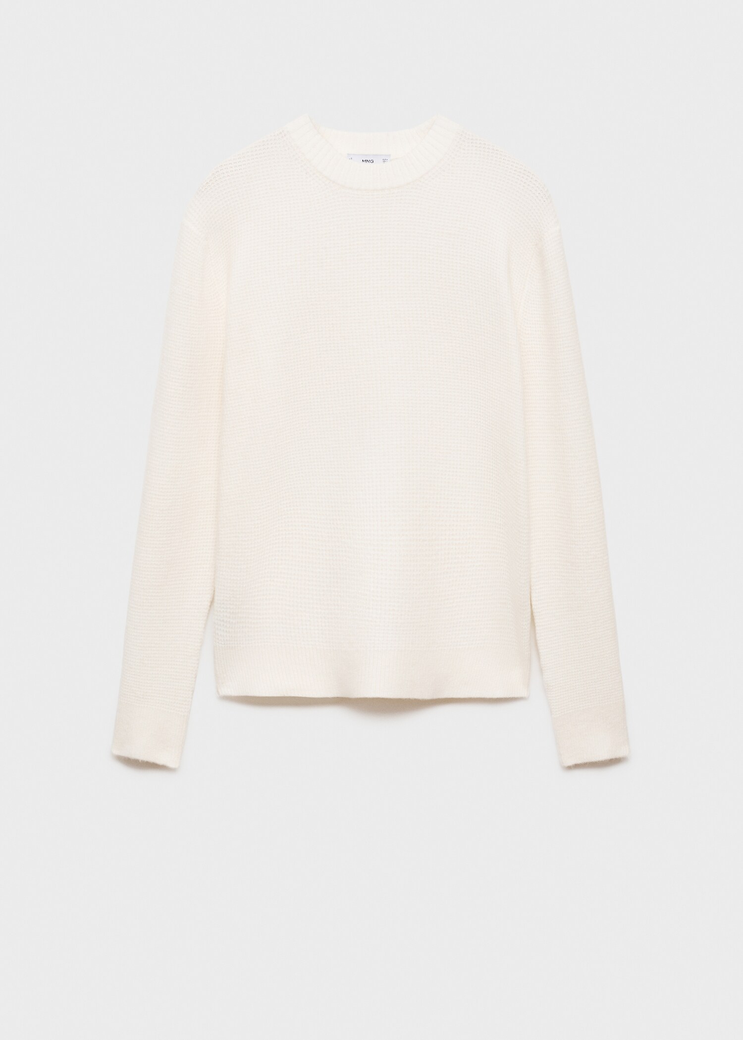 Knitted sweater with check structure - Article without model