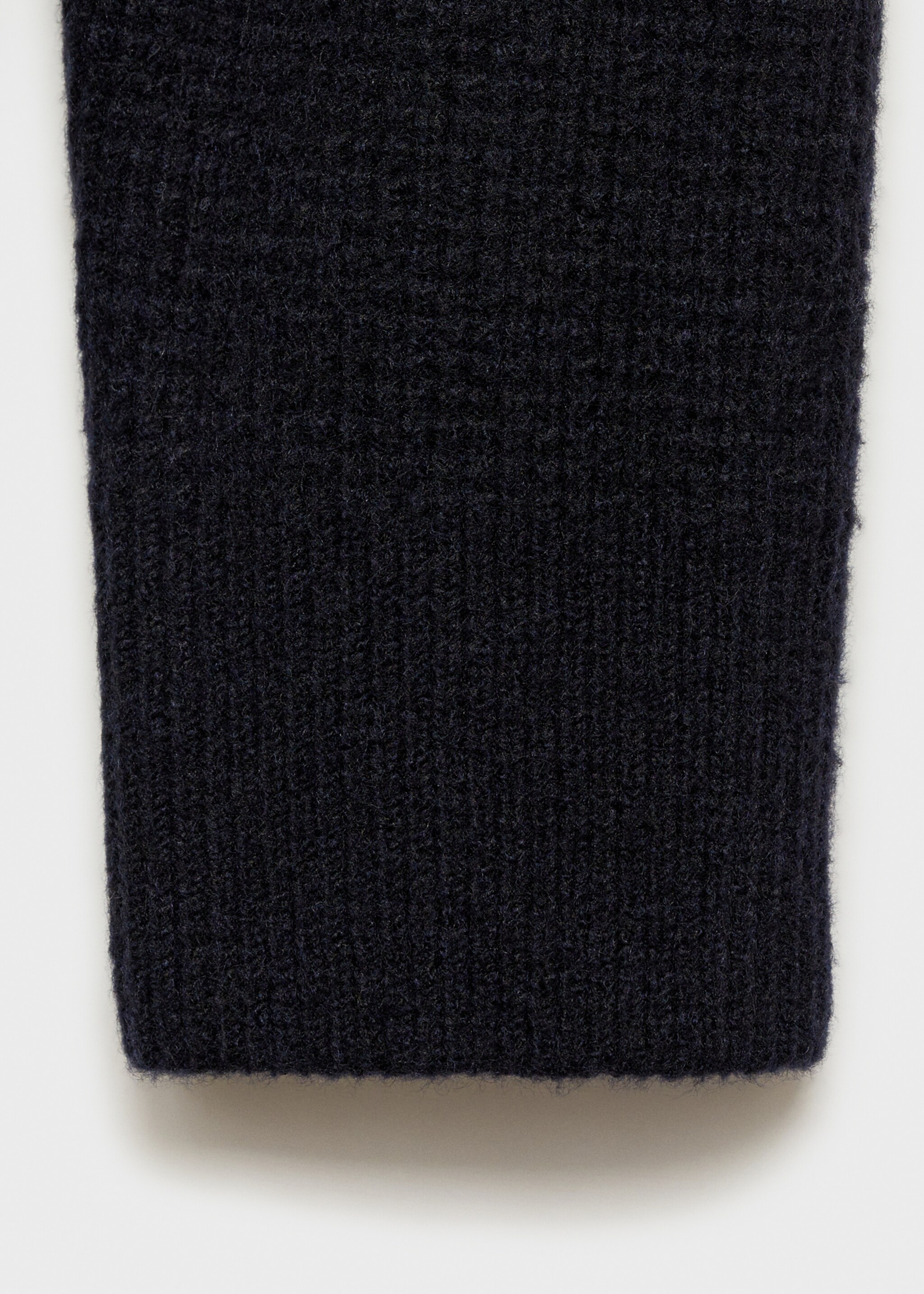 Knitted sweater with perkins neck - Details of the article 0, Dark Navy. Ref: 77007951-00.
