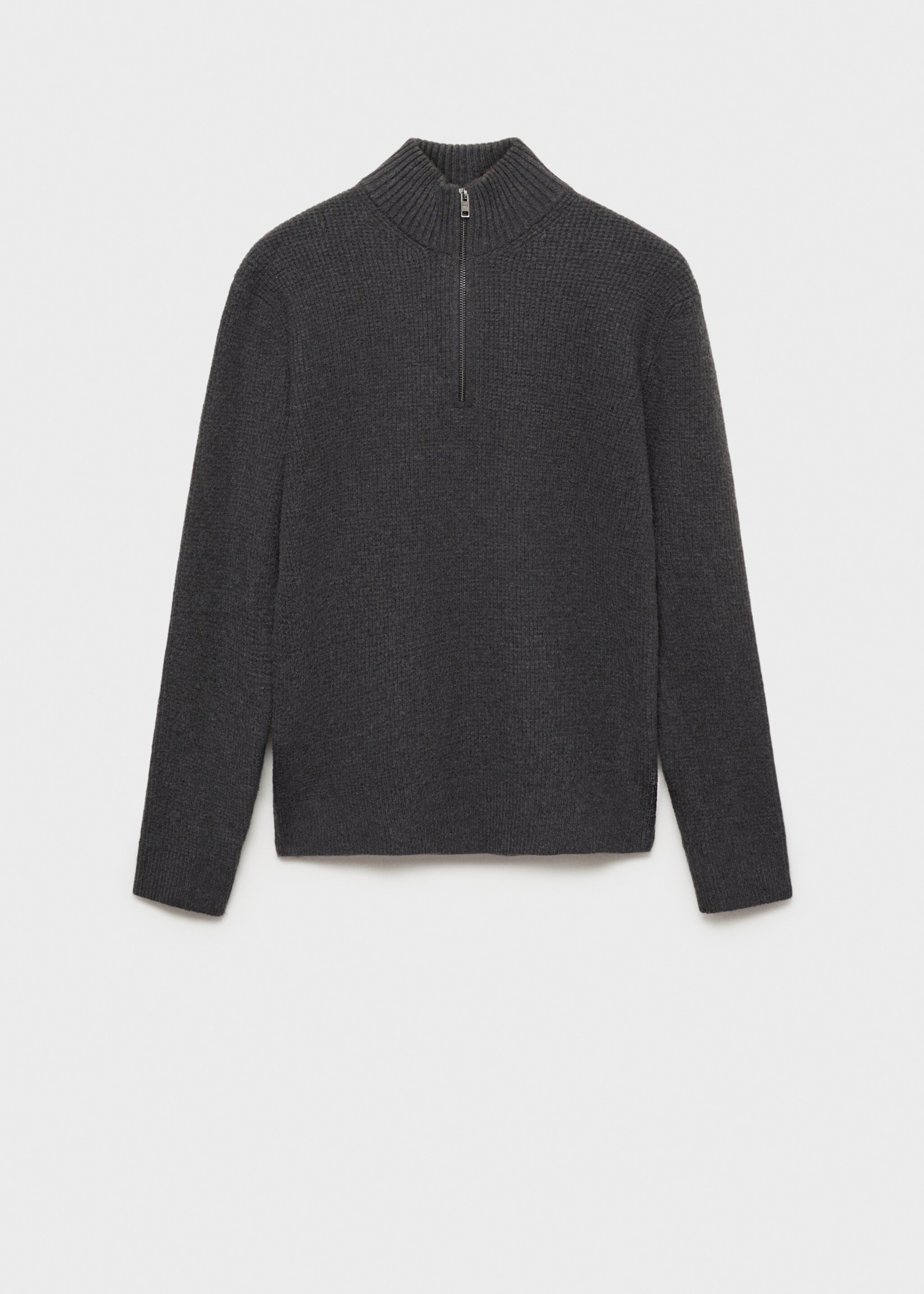 Pull-over maille col montant - Article sans modèle, Gris anthracite. Ref: 77007951-00.
