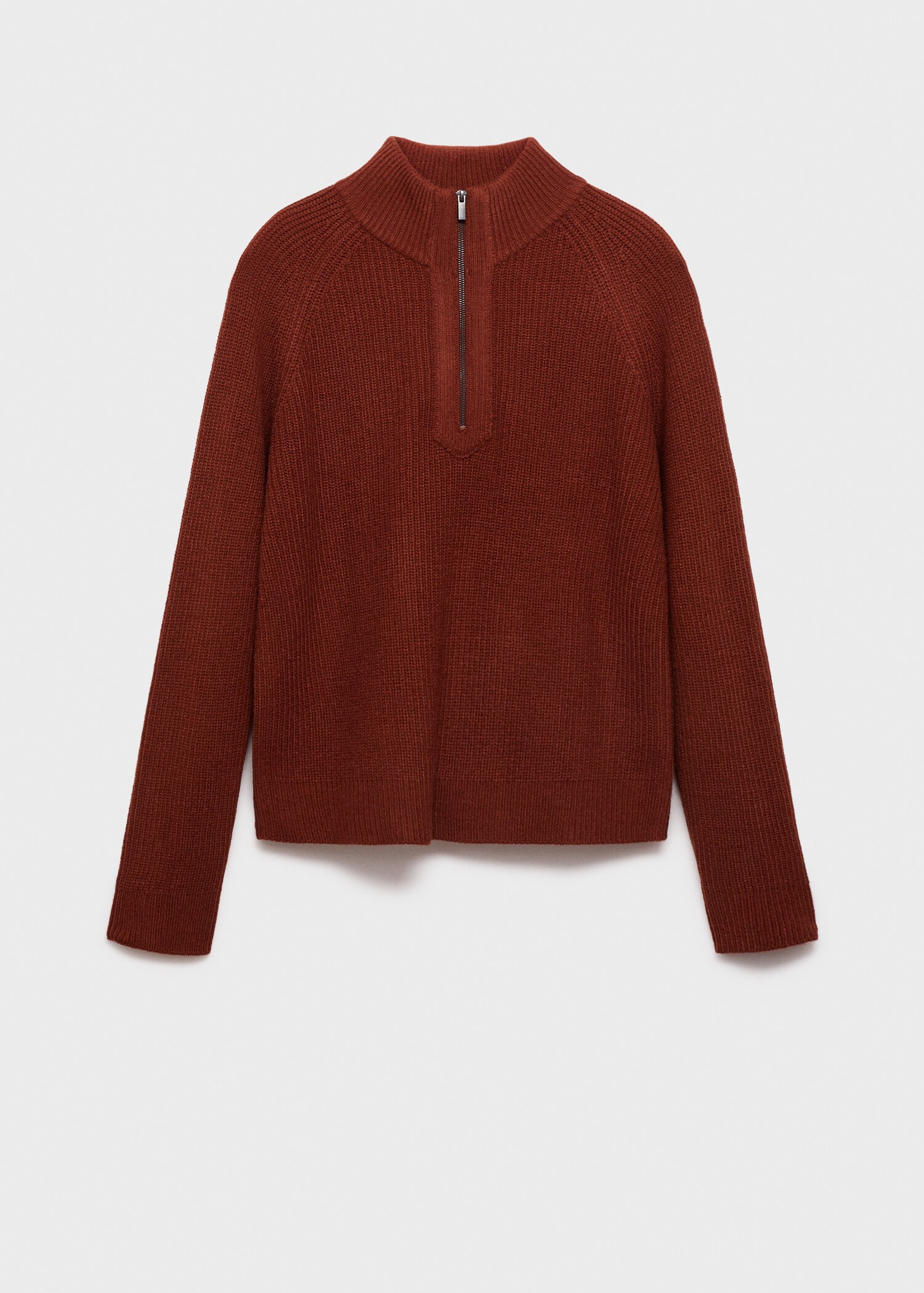 Rib-knit sweater with perkins neck - Article without model