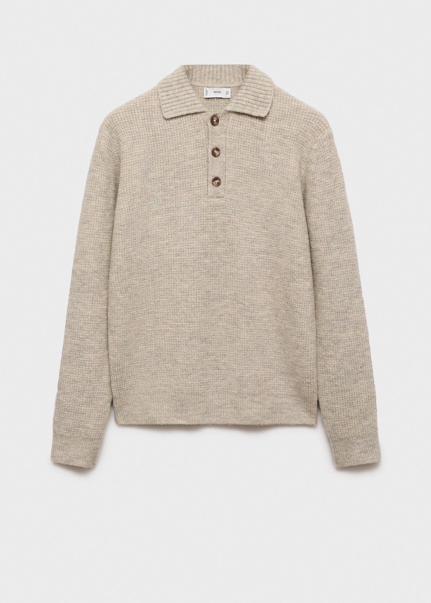 Regular-Fit-Strickpullover mit Polo-Kragen - Artikel ohne Model