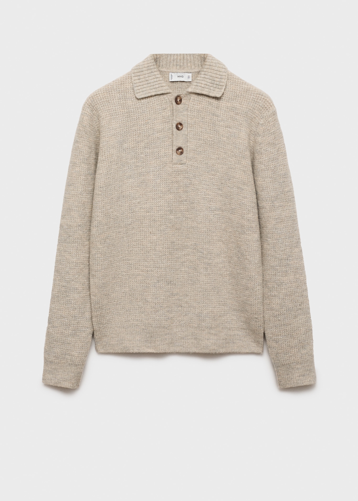 Regular-Fit-Strickpullover mit Polo-Kragen Herren MANGO OUTLET