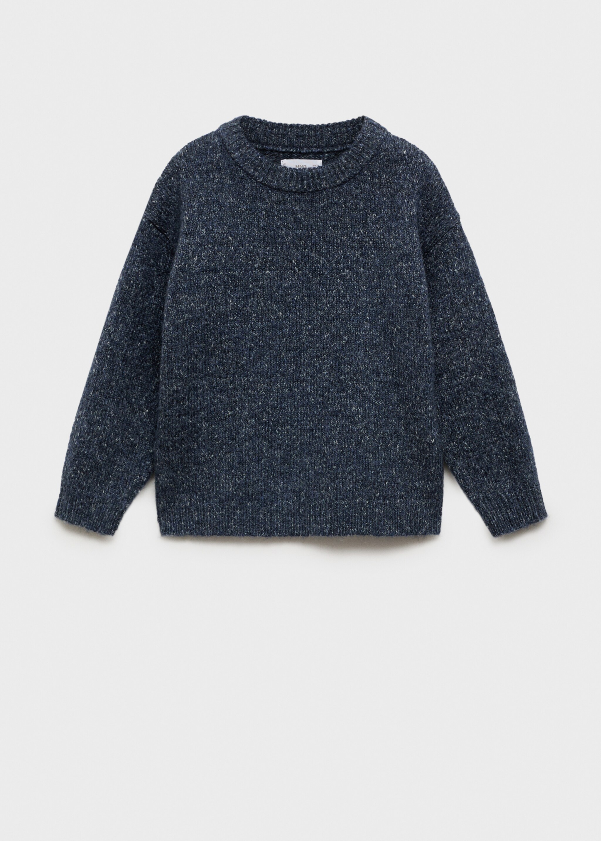 Round-neck knitted sweater - Article without model, Dark Navy. Ref: 77007956-00.
