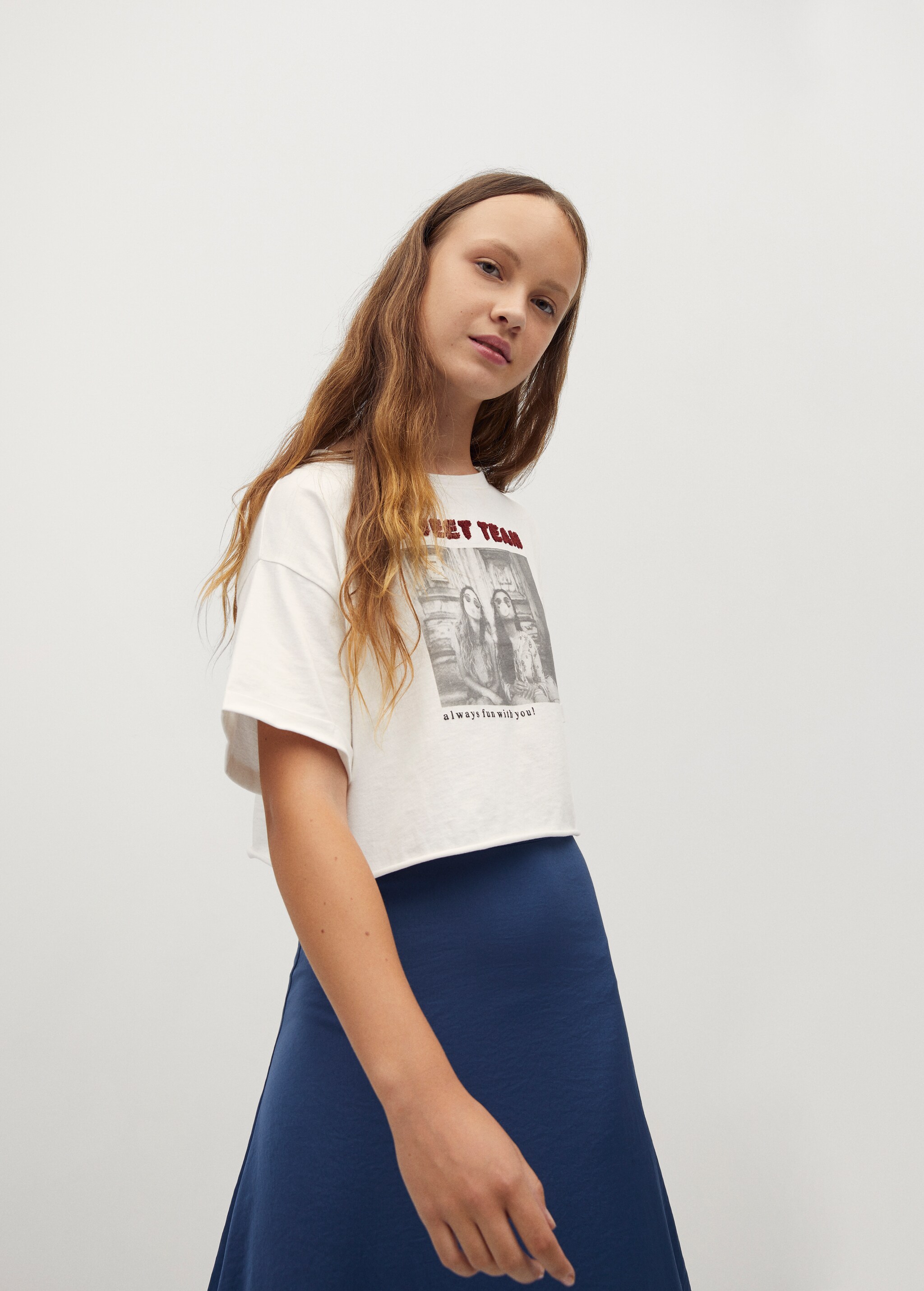 Embossed message t-shirt - Medium plane