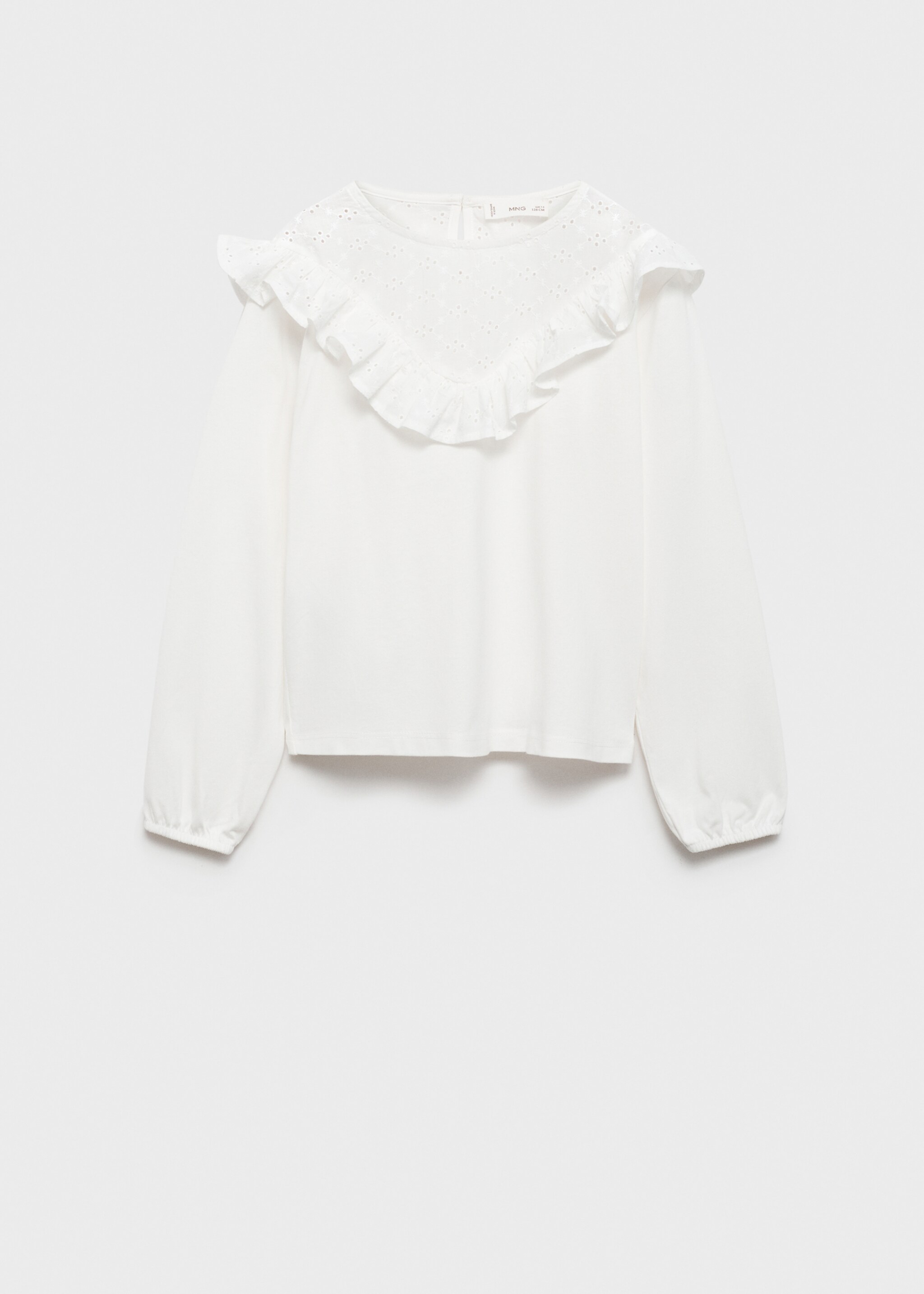 Broderad detalj t-shirt - Artikel utan modell