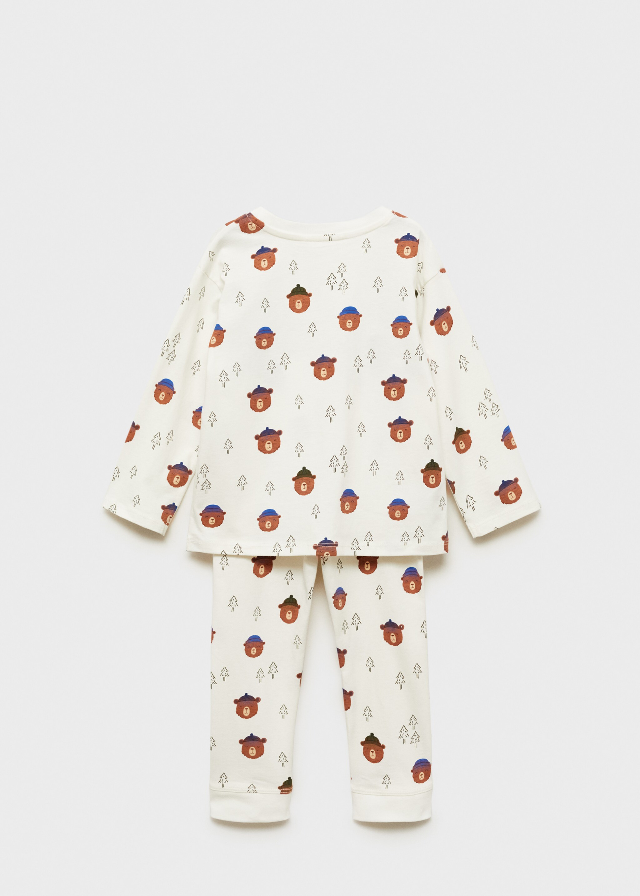 Christmas long pyjamas - Reverse of the article, Ice Grey. Ref: 77008273-00.