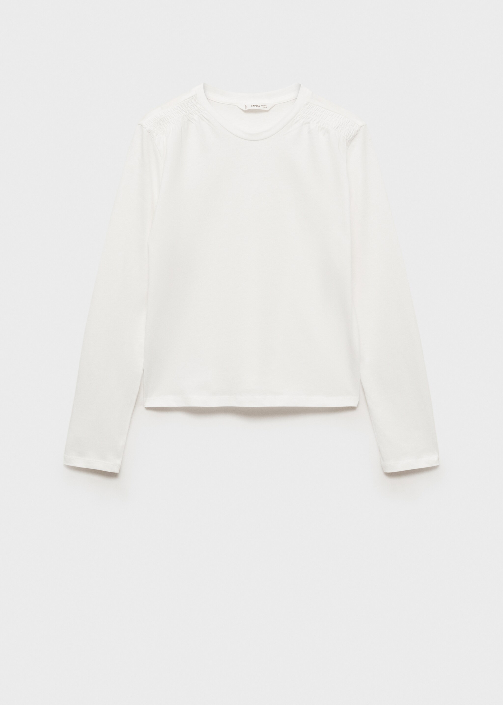 T-shirt with gathered details - Article without model, Off White. Ref: 77008277-00.