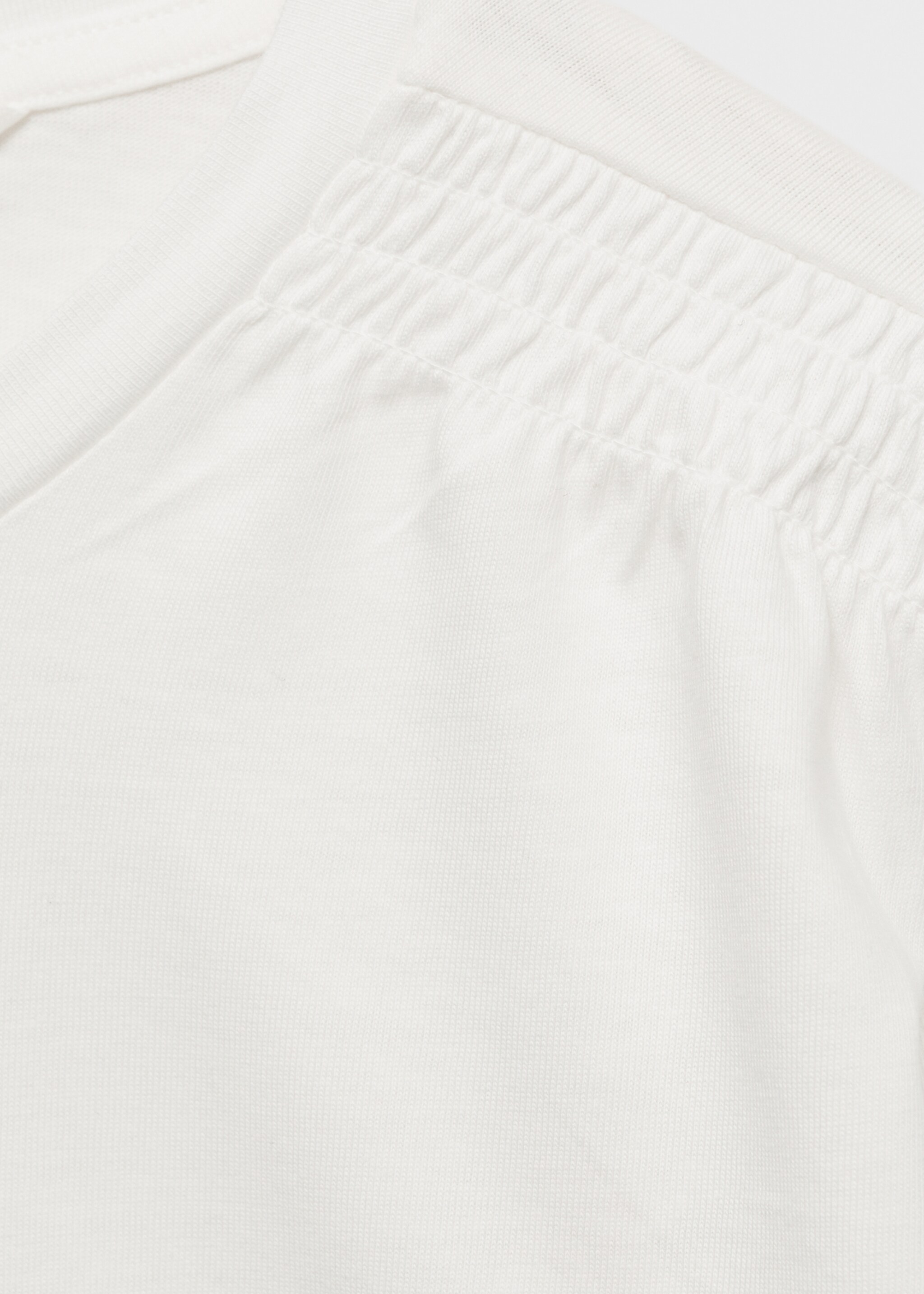 T-shirt with gathered details - Details of the article 8, Off White. Ref: 77008277-00.