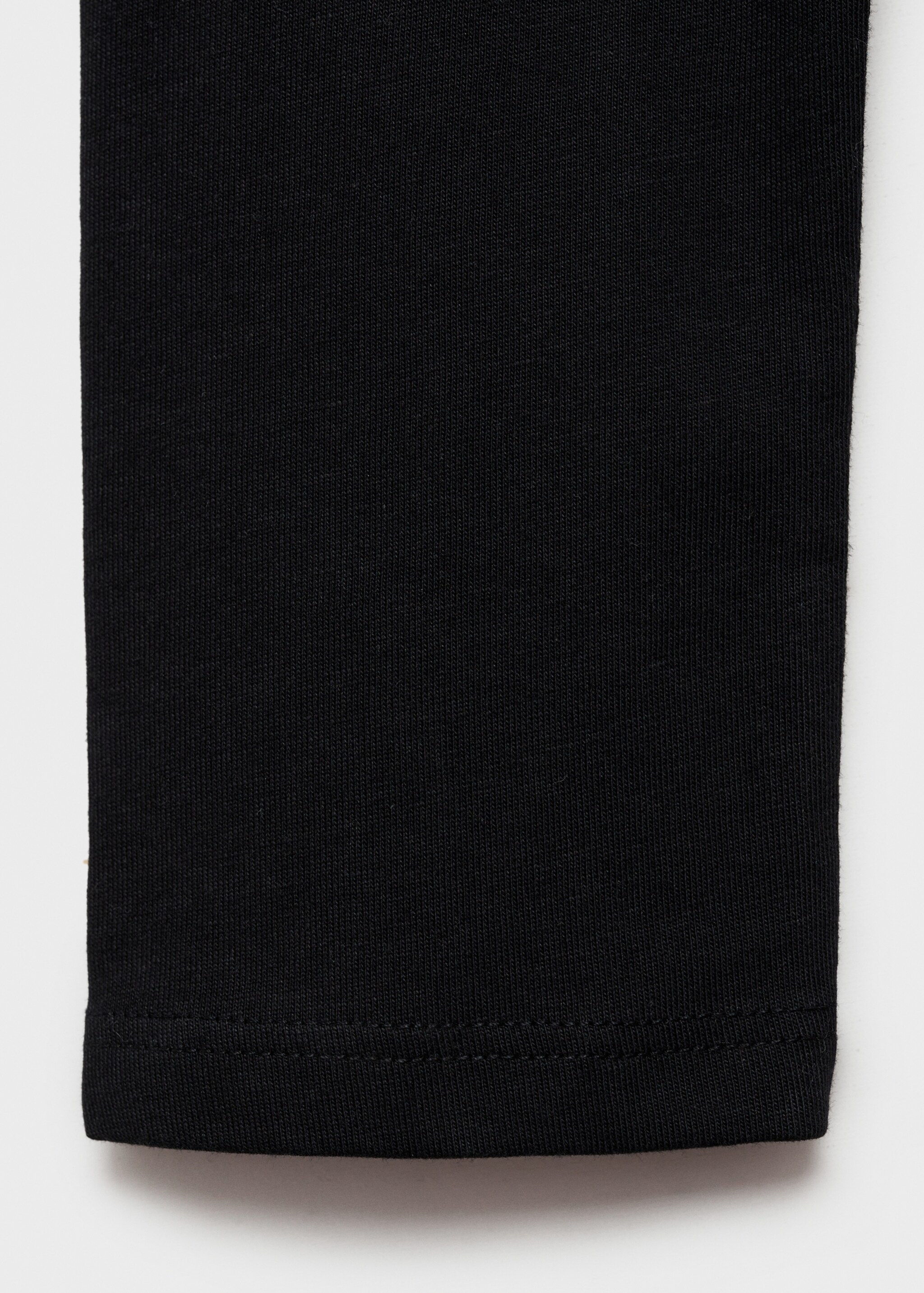 Wrap detail cotton t-shirt - Details of the article 0, Black. Ref: 77008278-00.
