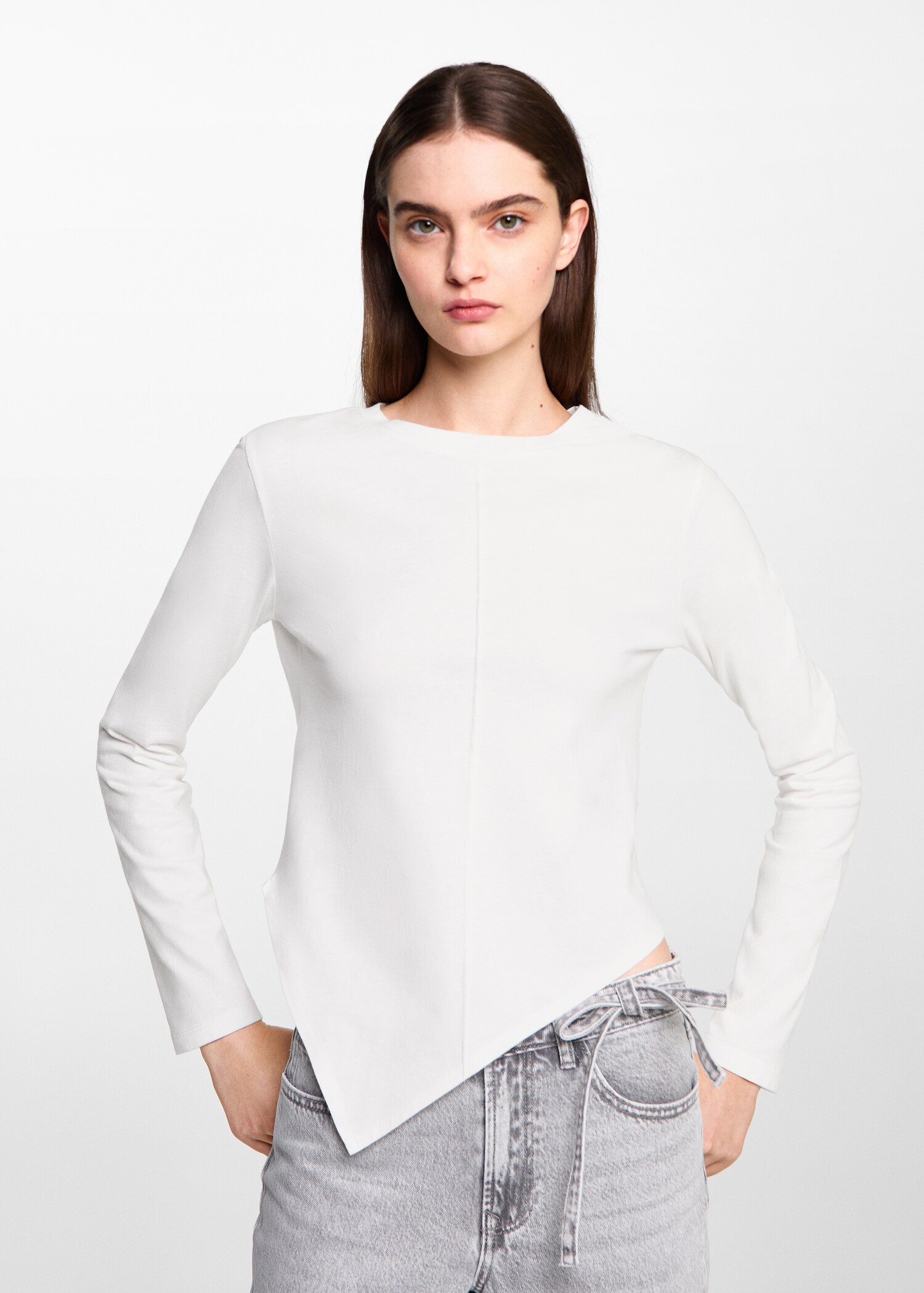 Asymmetric hem T-shirt - Medium plane
