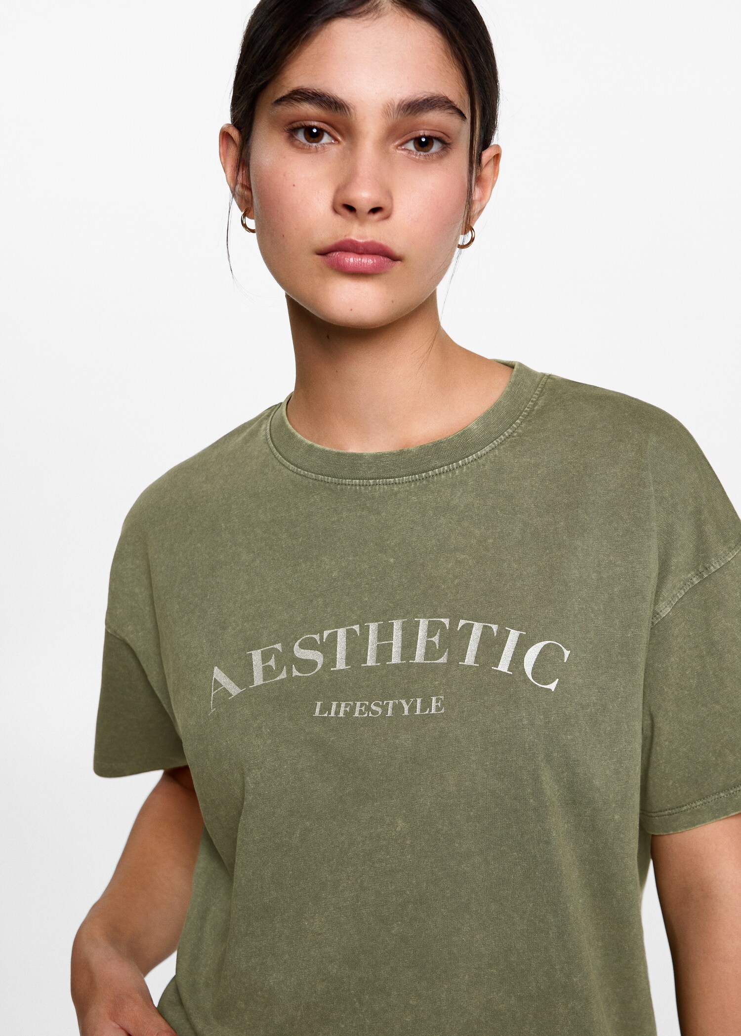 Printed message T-shirt - Details of the article 1