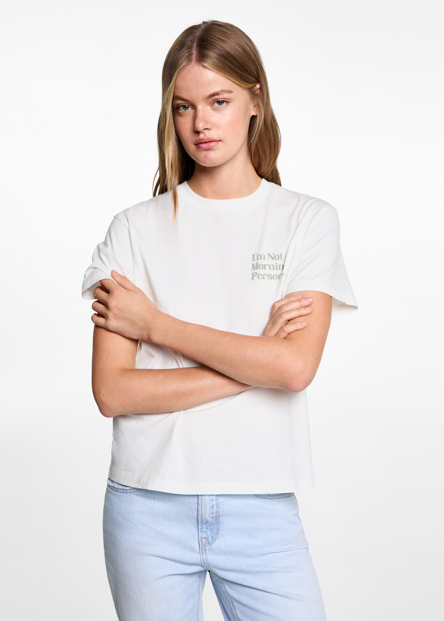 Printed cotton-blend T-shirt - Medium plane
