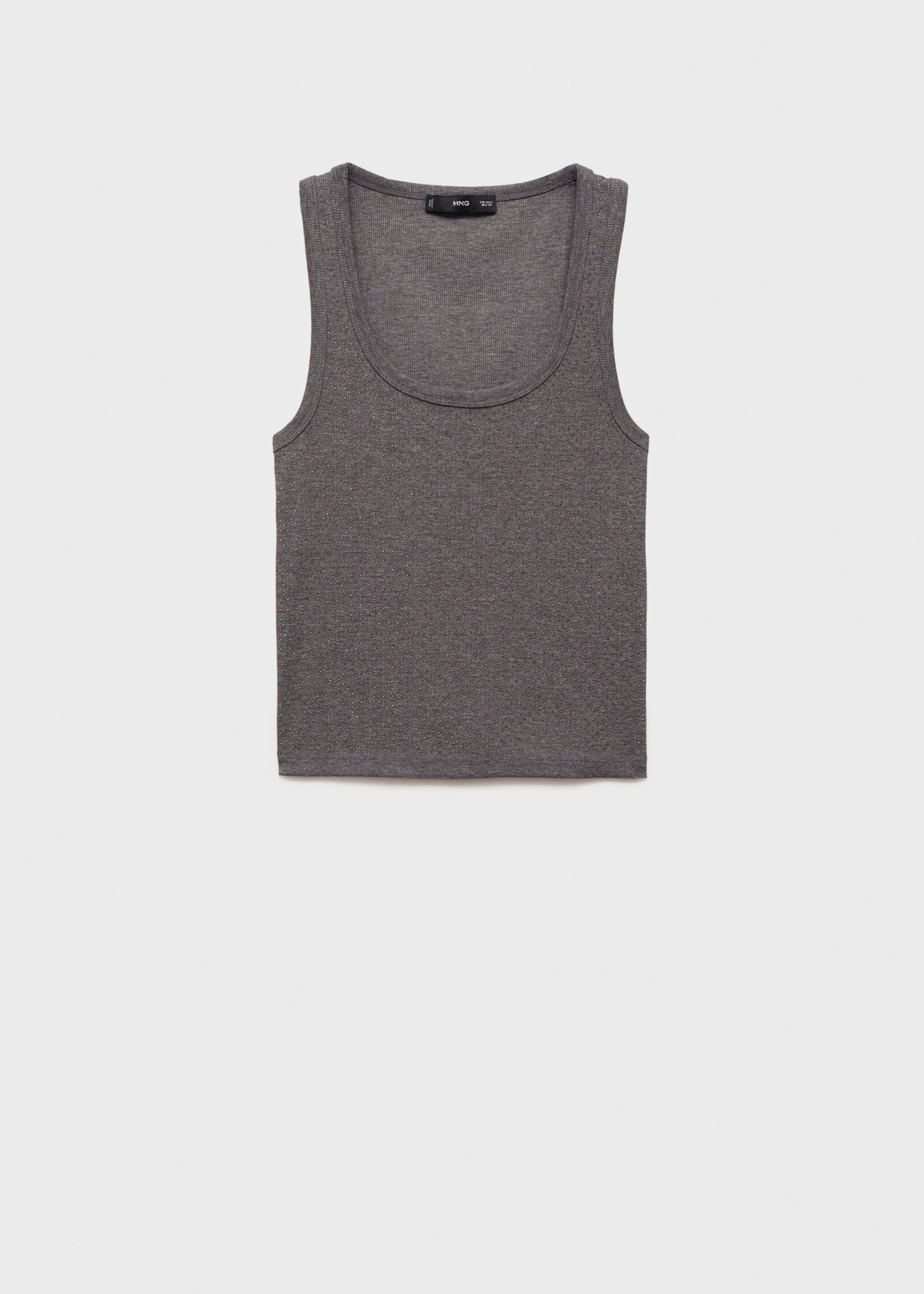 Sequined tank top - Article without model, Grey. Ref: 77008282-00.
