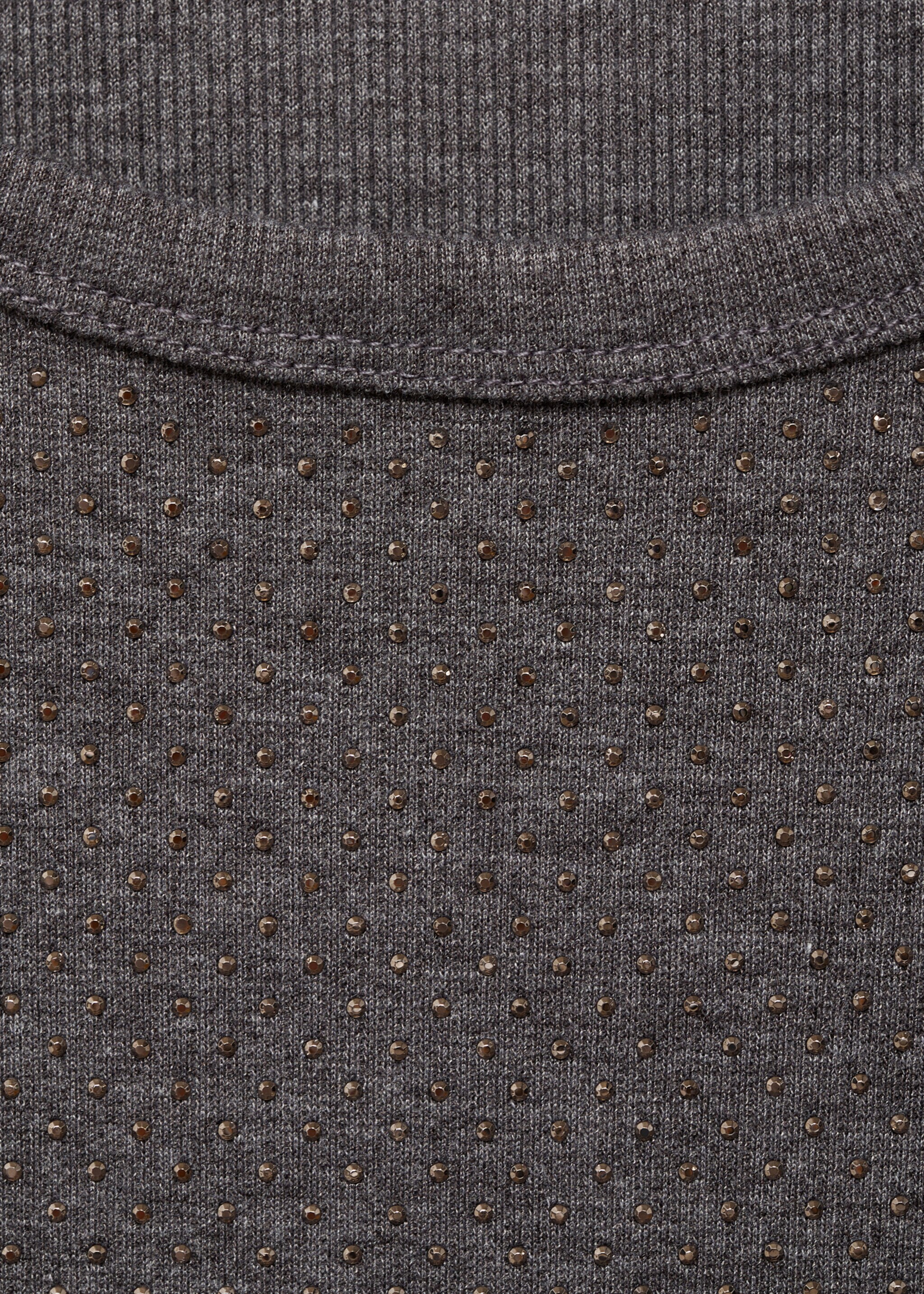 Sequined tank top - Details of the article 8, Grey. Ref: 77008282-00.