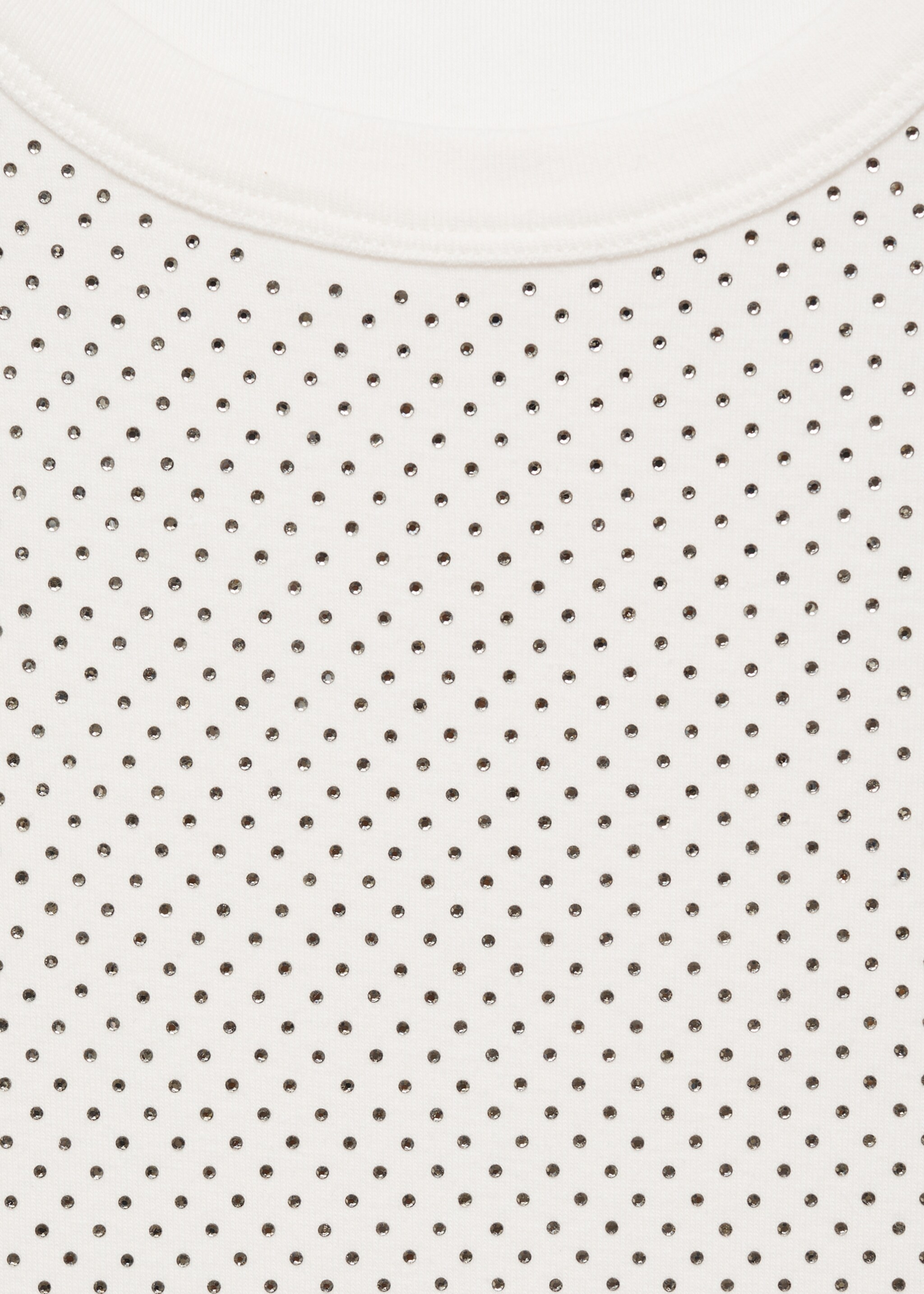 Sequined halter top - Details of the article 8, White. Ref: 77008283-00.