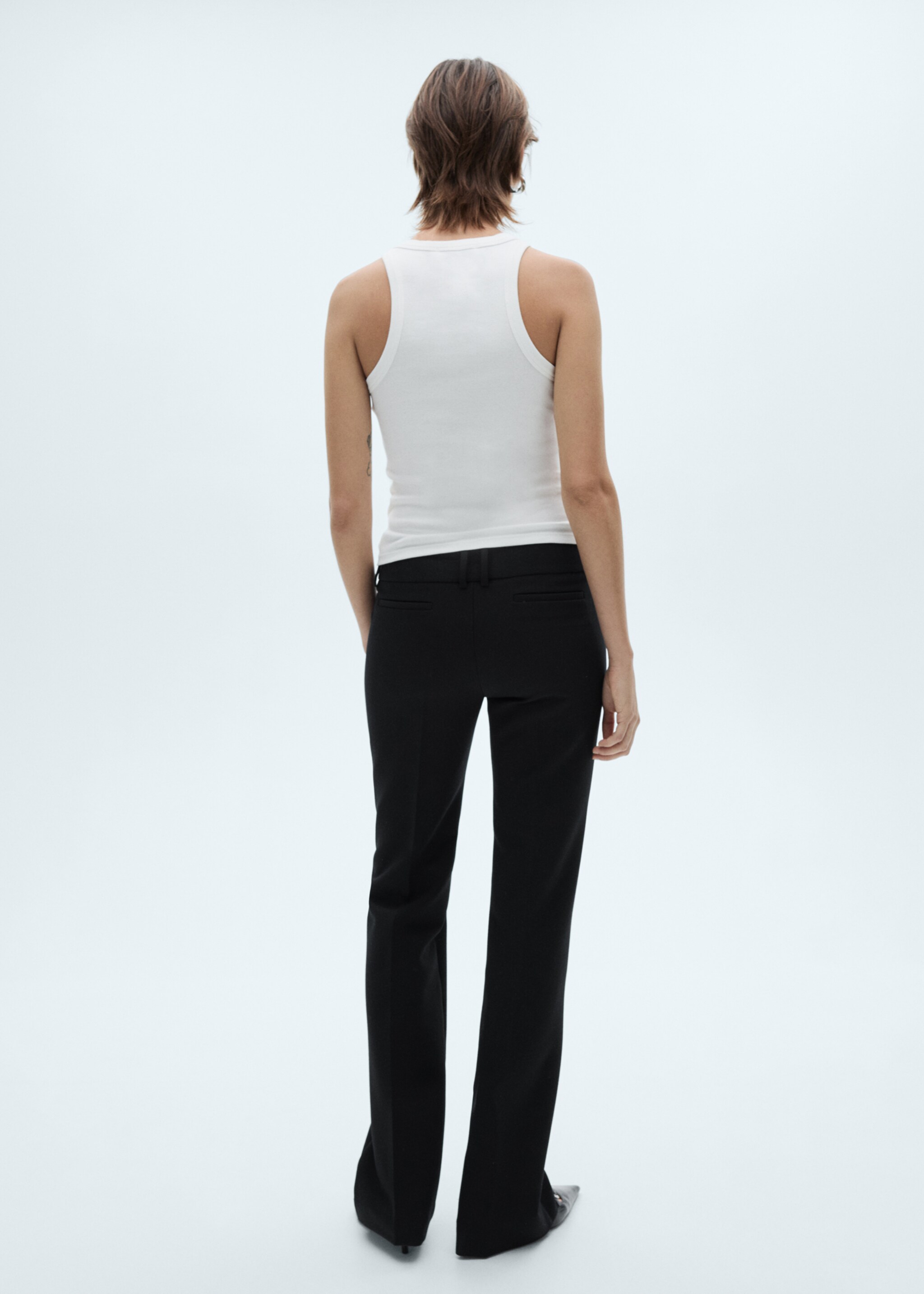 Sequined halter top - Reverse of the article, White. Ref: 77008283-00.