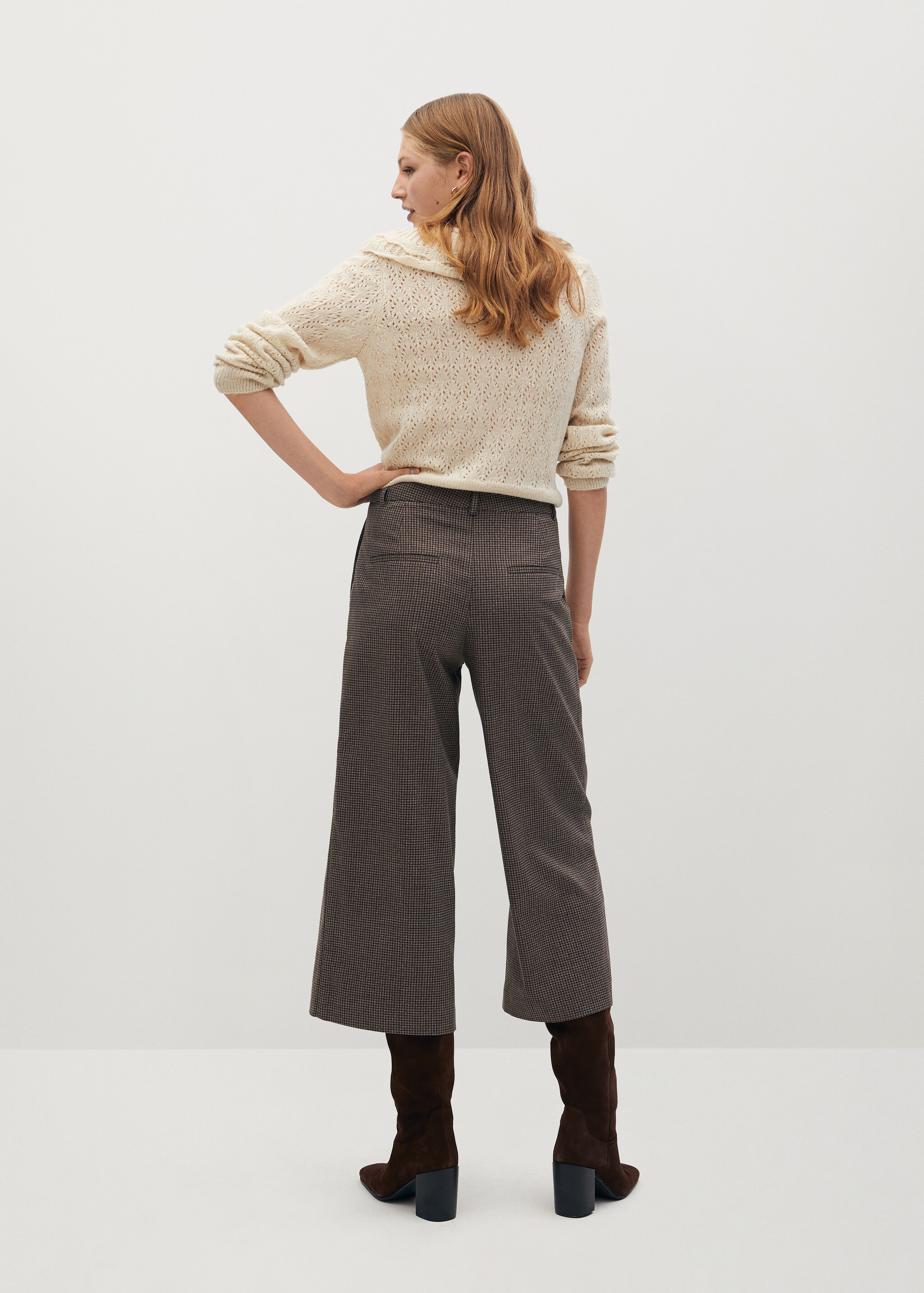 Pantalón culotte cuadros - Reverso del artículo